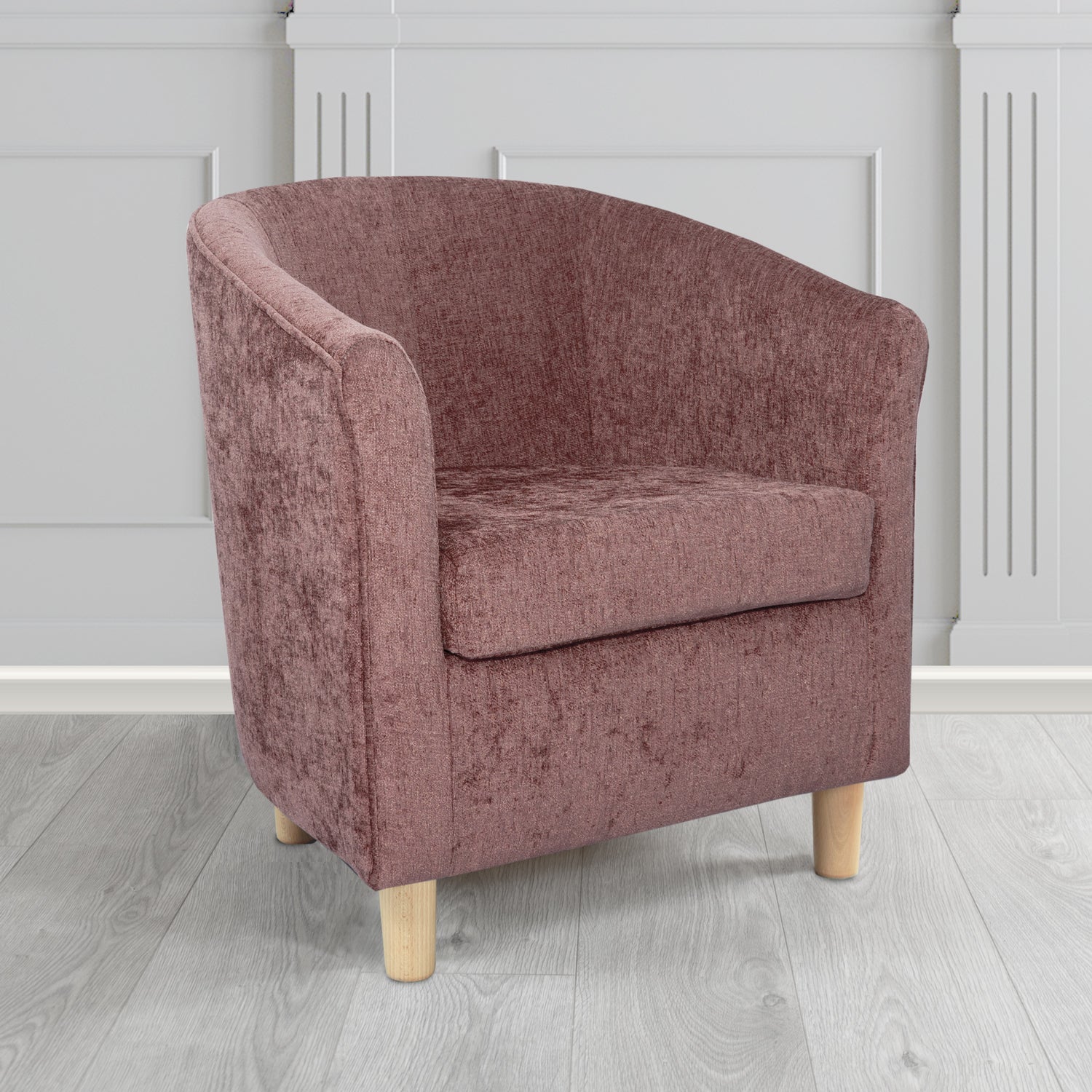 Tuscany Tub Chair in Como Crib 5 Plain Chenille Fabric