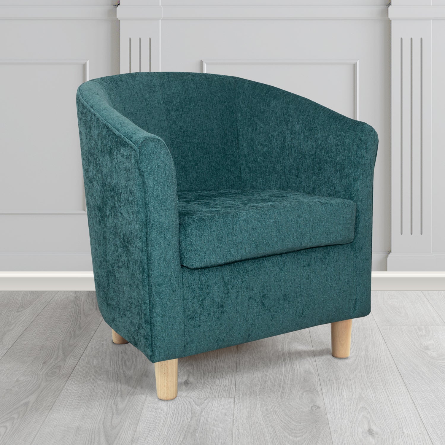 Tuscany Tub Chair in Como Crib 5 Plain Chenille Fabric