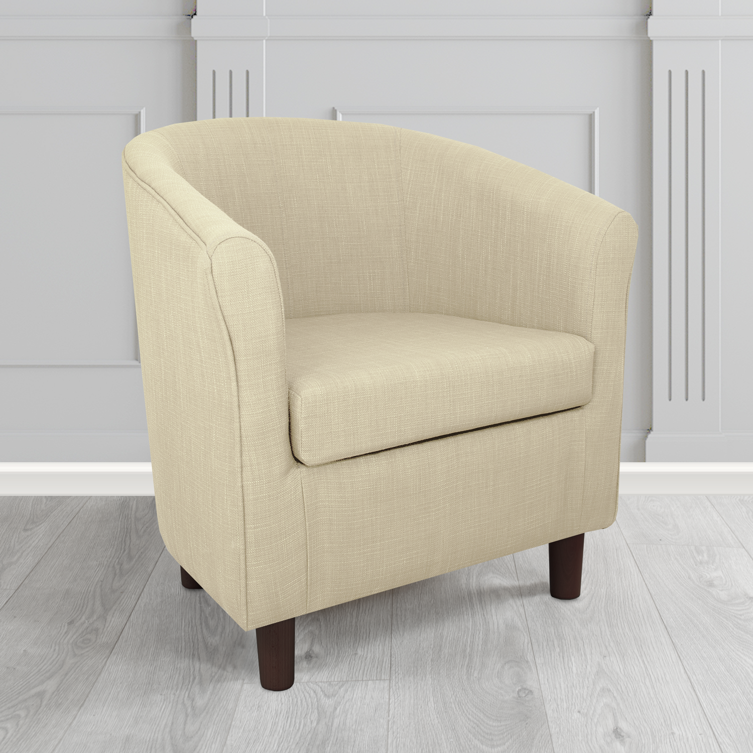Tuscany Emporio Cream EMP500 Linen Crib 5 Fabric Tub Chair - The Tub Chair Shop