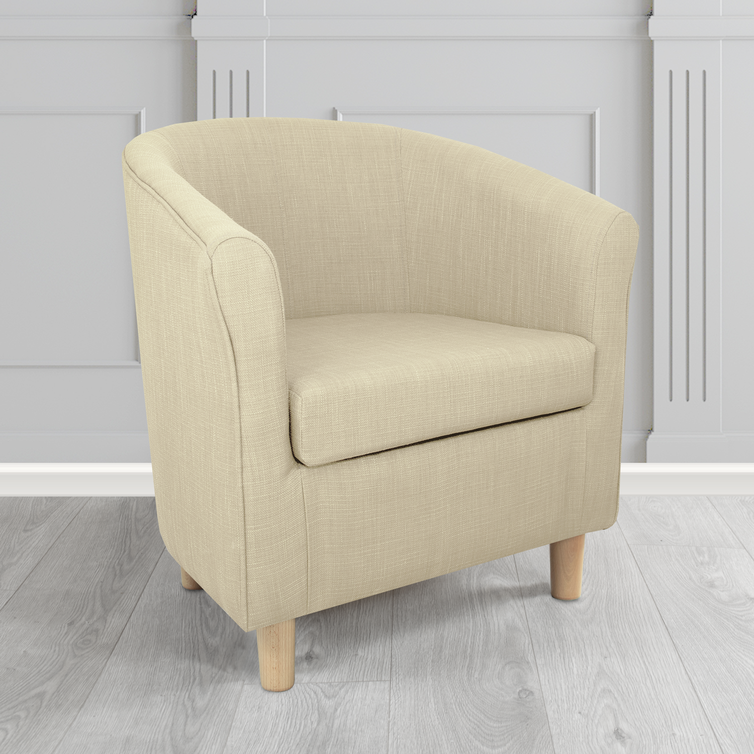 Tuscany Emporio Cream EMP500 Linen Crib 5 Fabric Tub Chair - The Tub Chair Shop