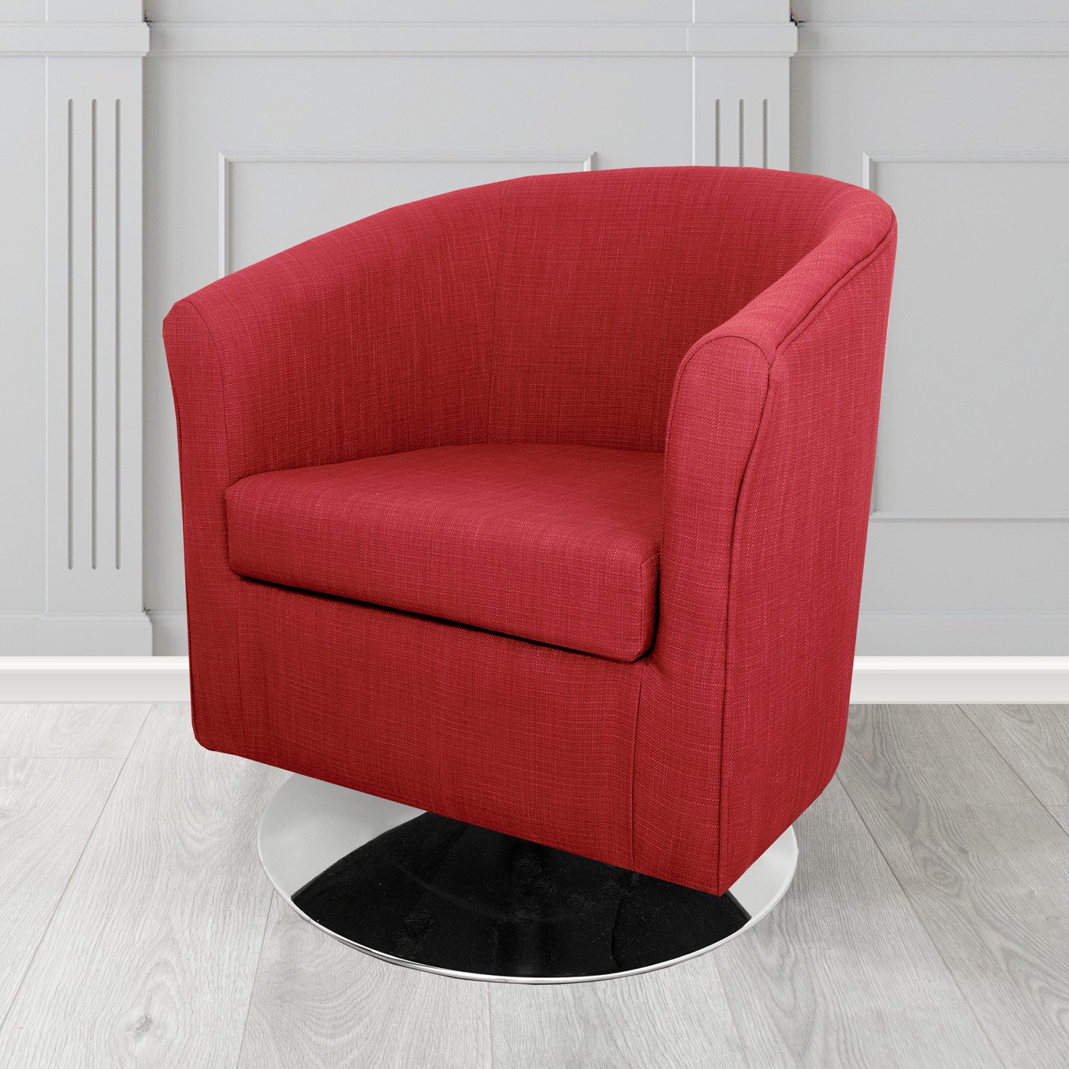Tuscany Swivel Tub Chair in Emporio Linen Crib 5 Fabric