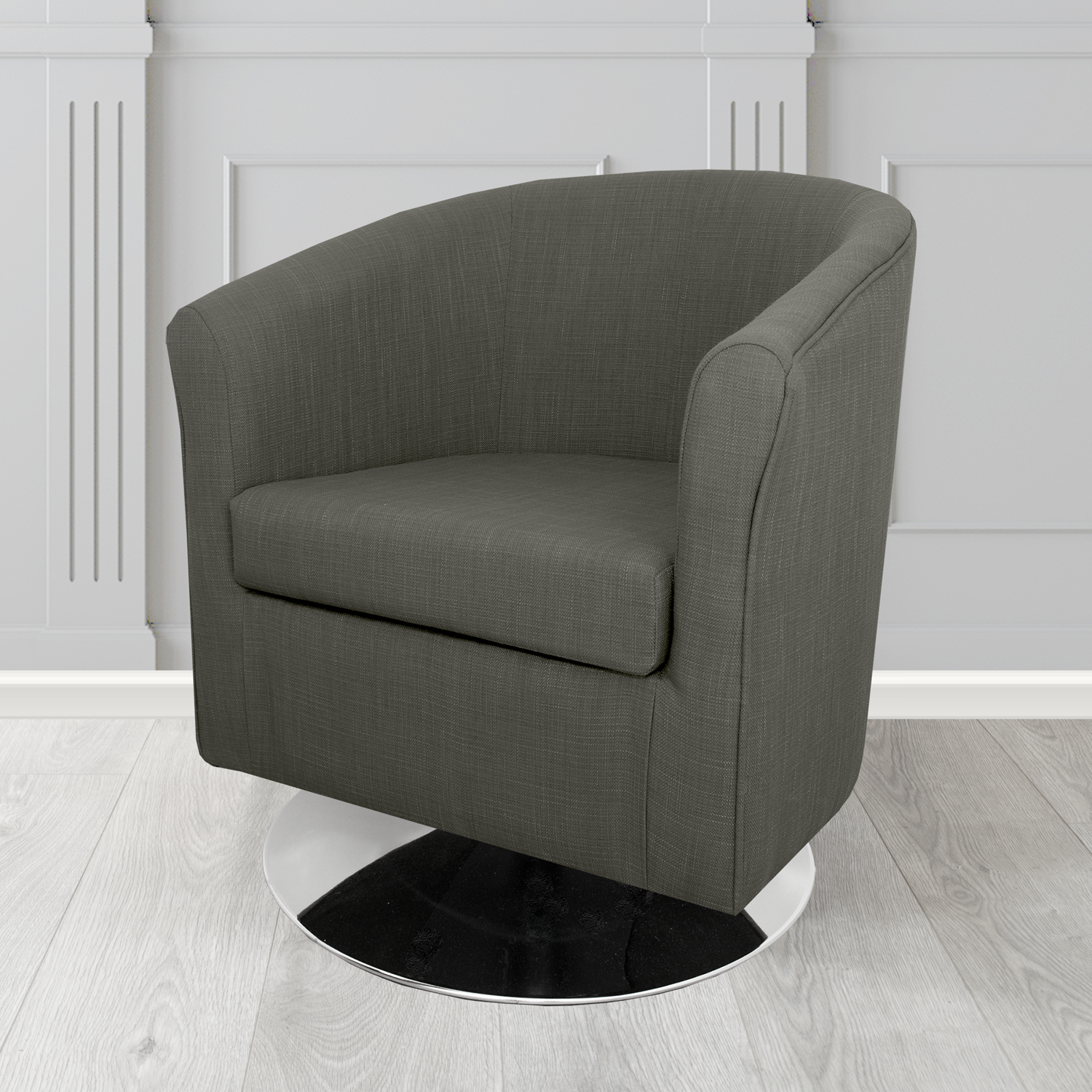 Tuscany Swivel Tub Chair in Emporio Linen Crib 5 Fabric