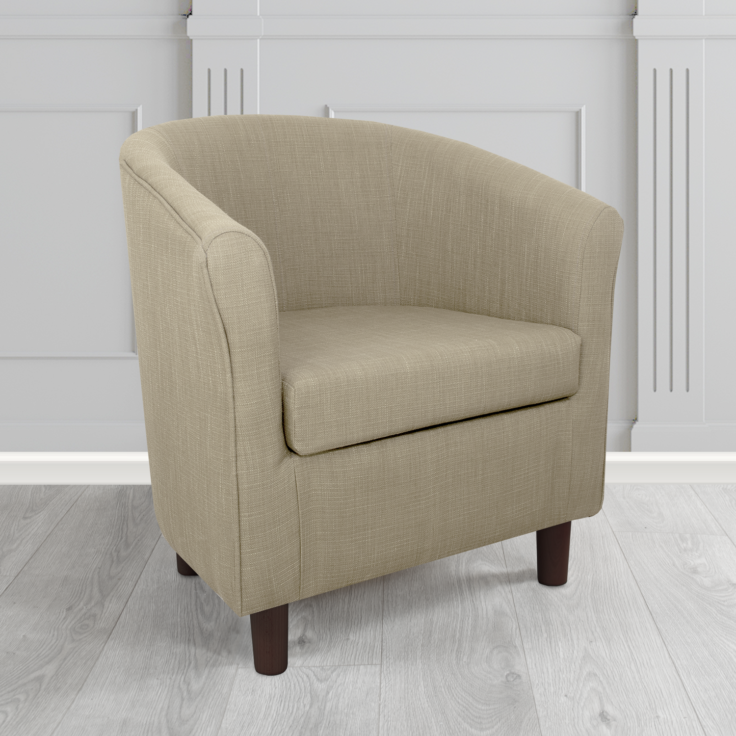Tuscany Emporio Linen EMP515 Plain Linen Crib 5 Fabric Tub Chair