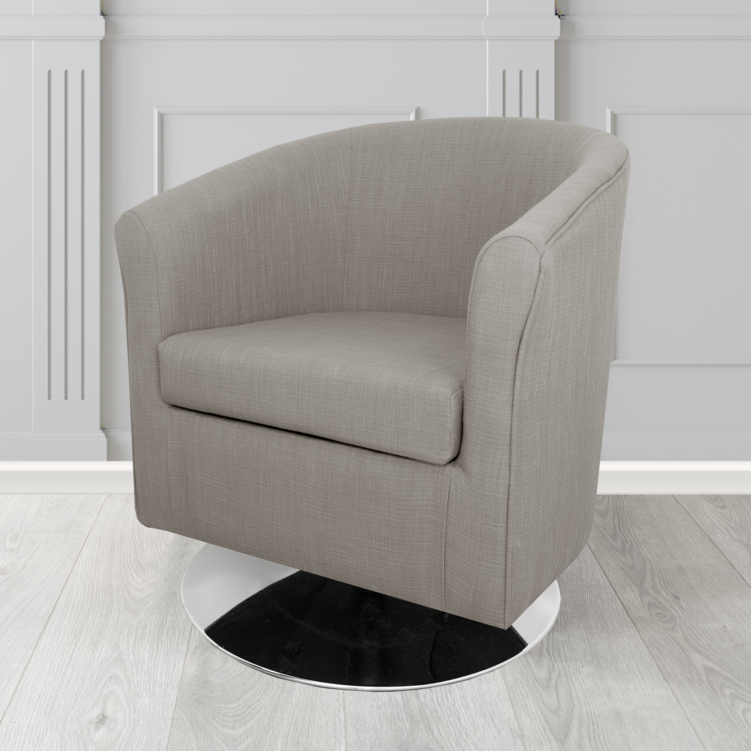 Tuscany Swivel Tub Chair in Emporio Linen Crib 5 Fabric