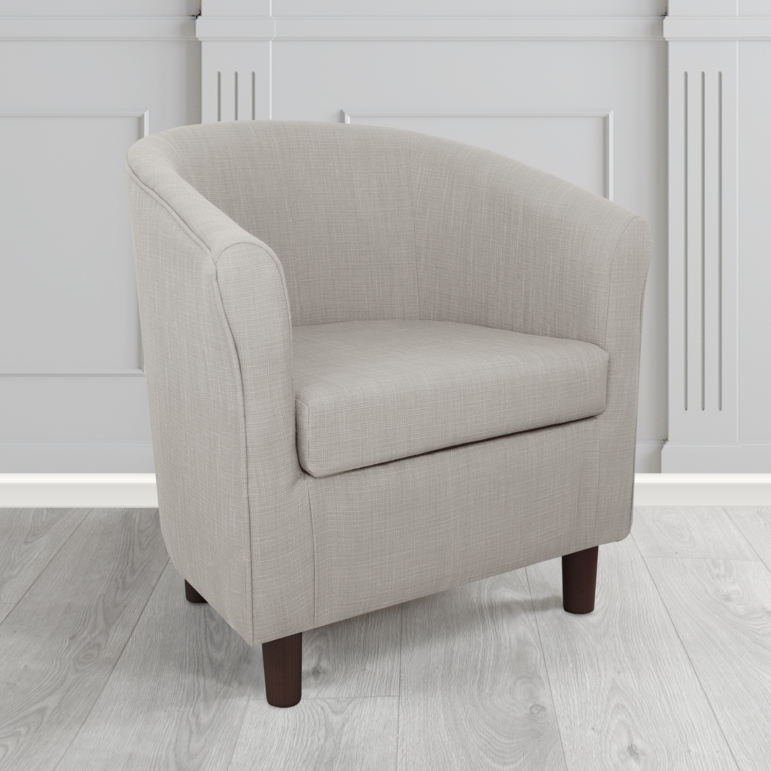 Tuscany Emporio Silver EMP517 Linen Crib 5 Fabric Tub Chair - The Tub Chair Shop