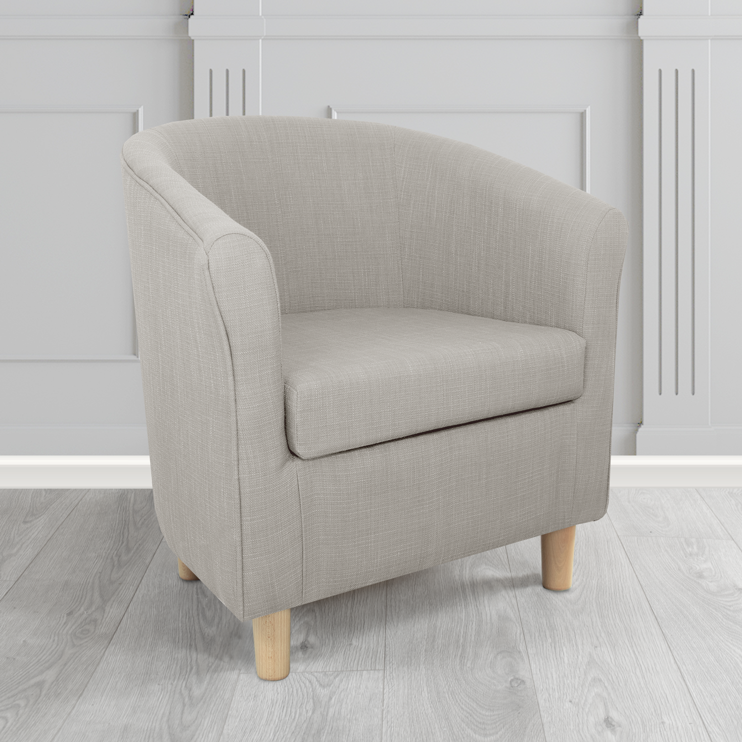 Tuscany Emporio Silver EMP517 Linen Crib 5 Fabric Tub Chair - The Tub Chair Shop