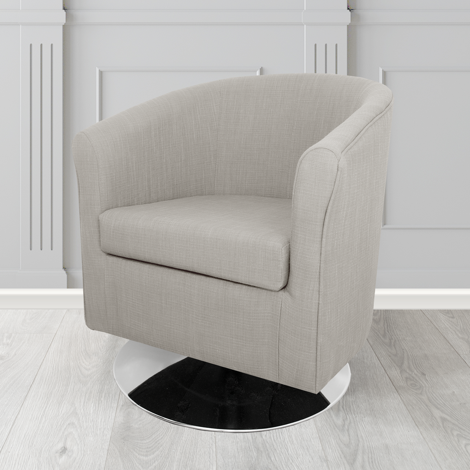 Tuscany Swivel Tub Chair in Emporio Linen Crib 5 Fabric