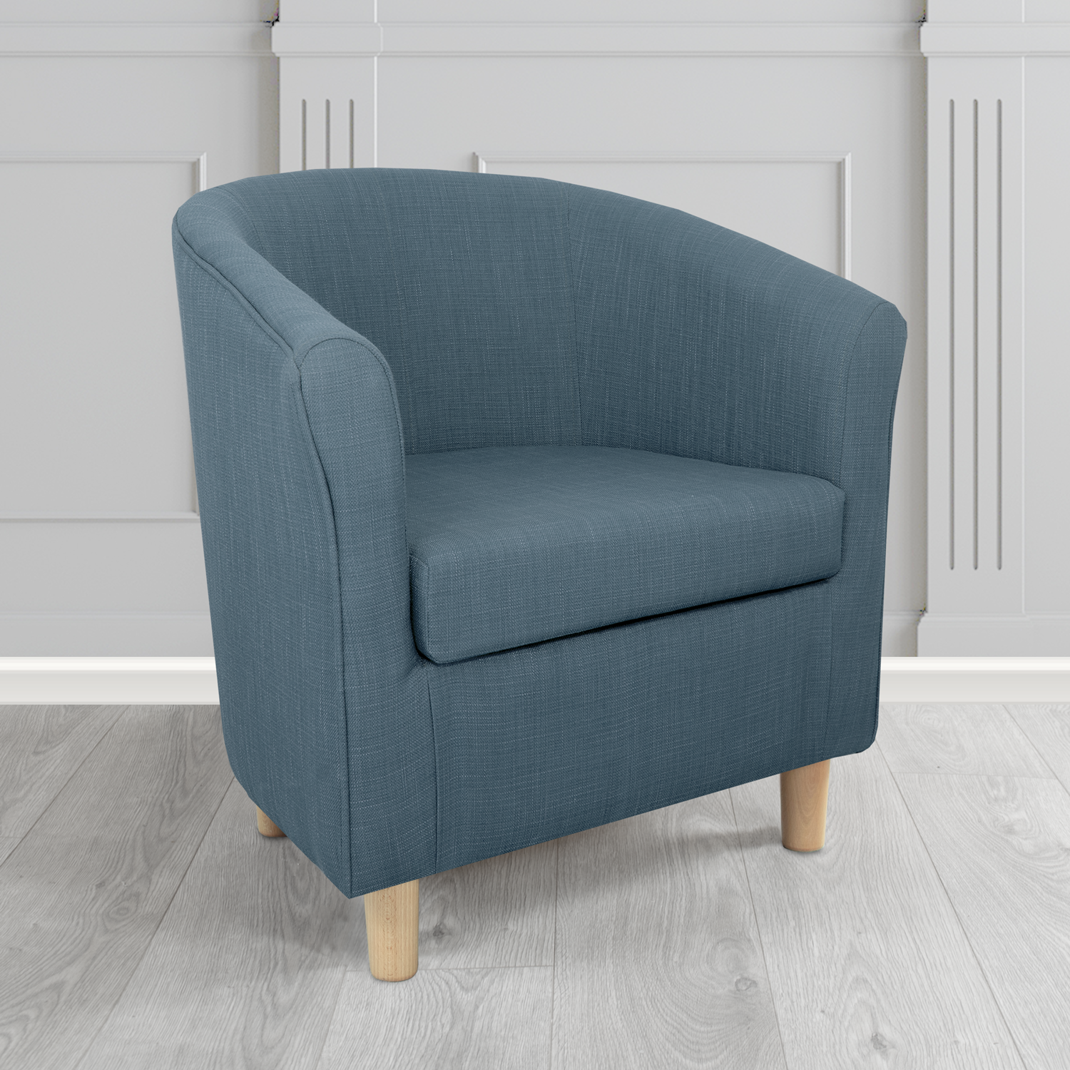 Tuscany Emporio Denim EMP521 Linen Crib 5 Fabric Tub Chair - The Tub Chair Shop