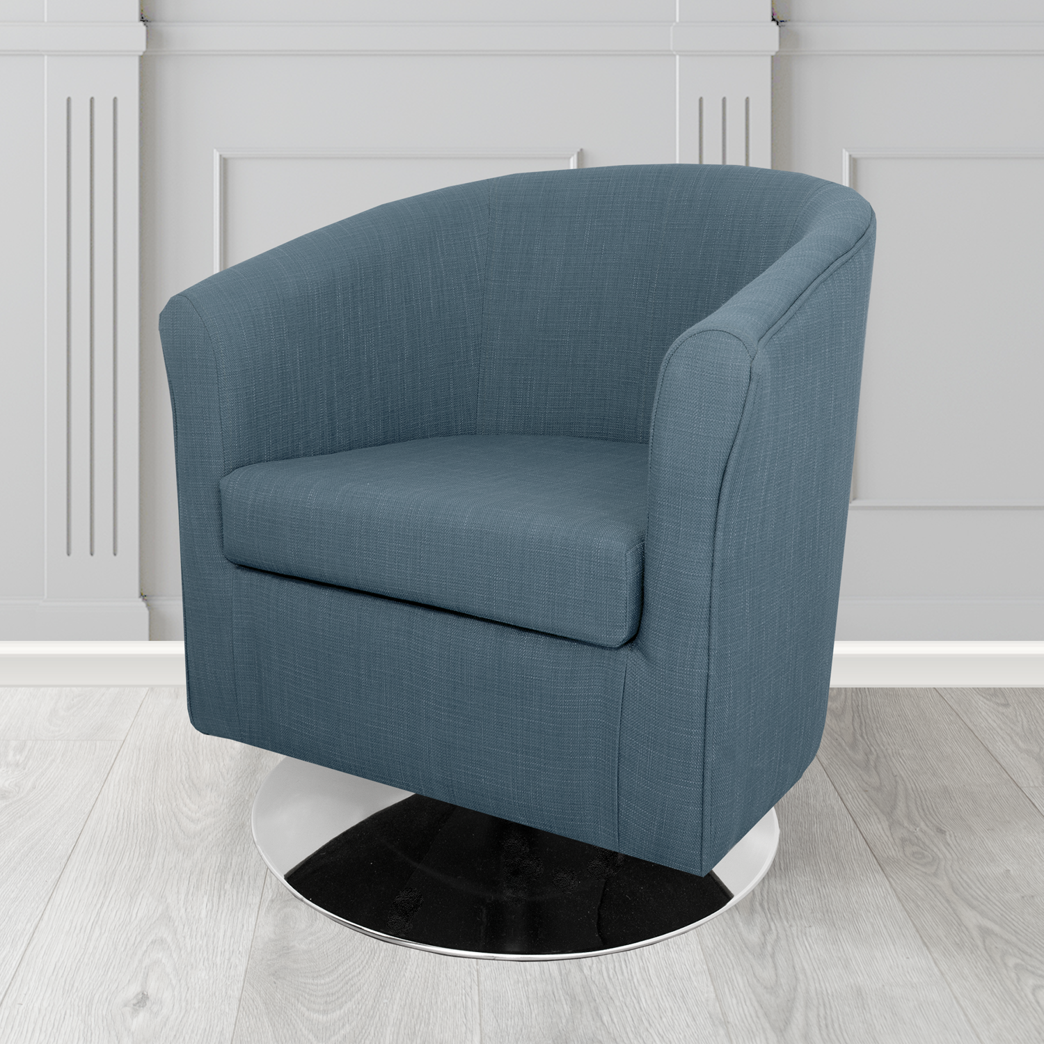 Tuscany Swivel Tub Chair in Emporio Linen Crib 5 Fabric