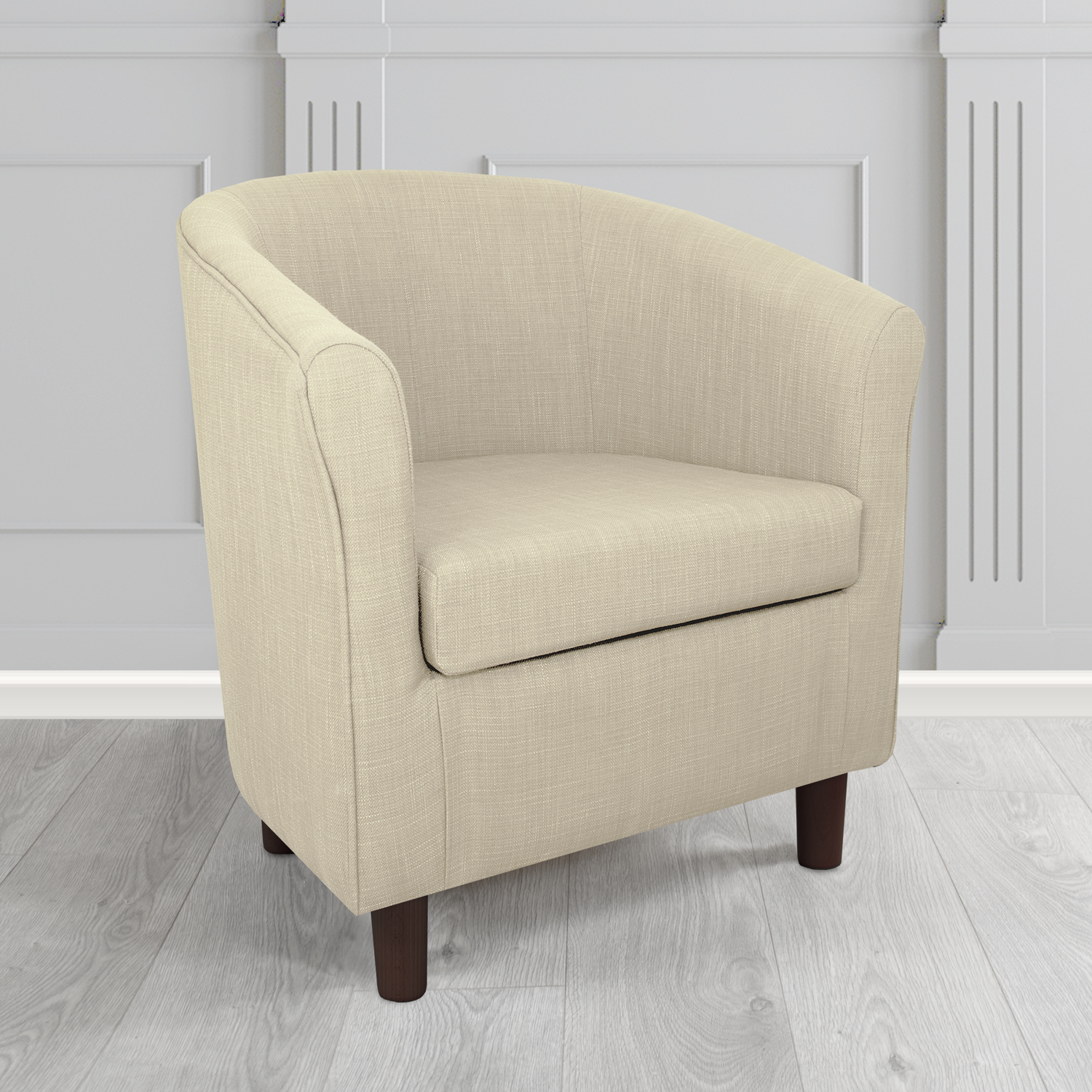 Tuscany Emporio Putty EMP530 Linen Crib 5 Fabric Tub Chair - The Tub Chair Shop