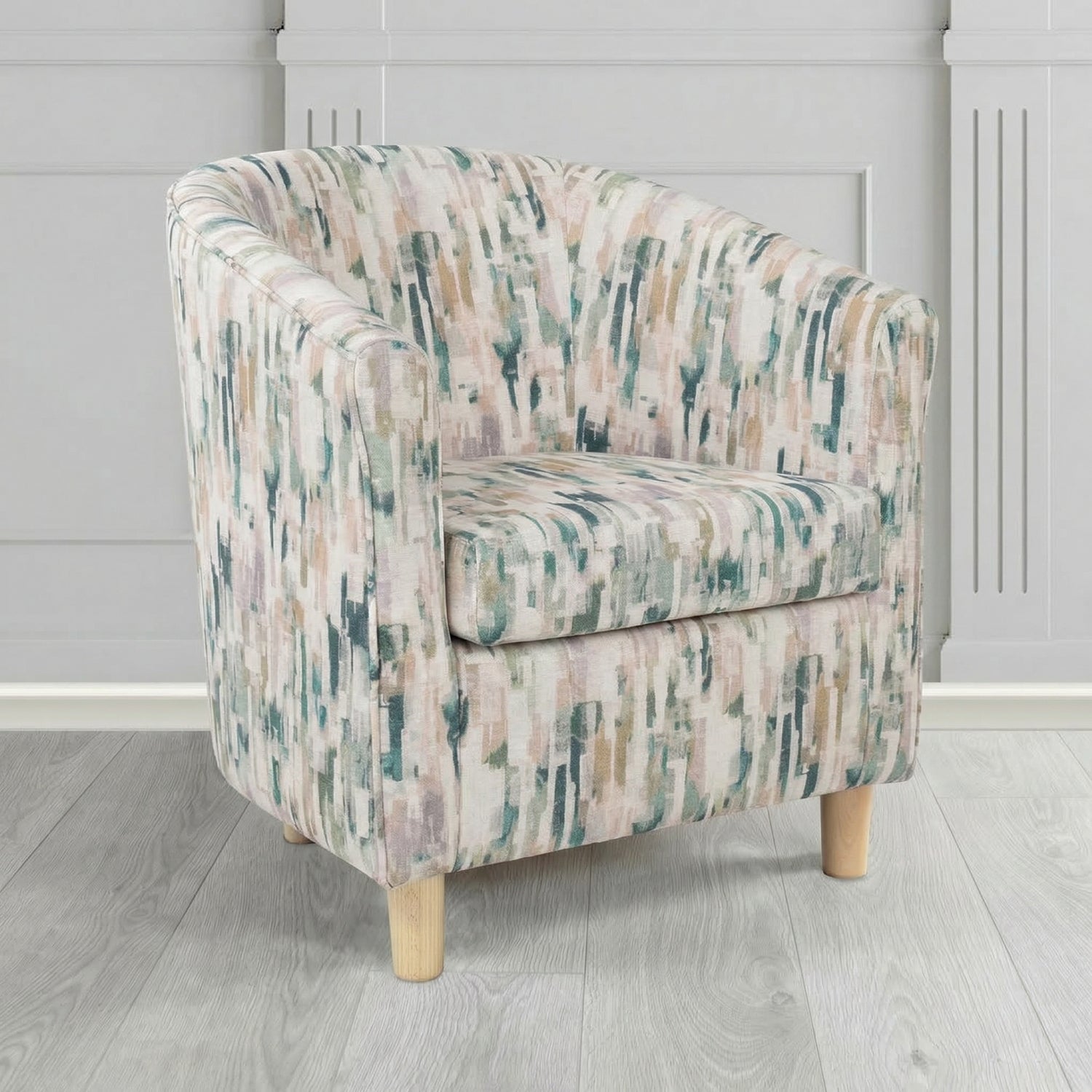 Tuscany Tub Chair in Fryett's Aura Abstract Pattern Fabric
