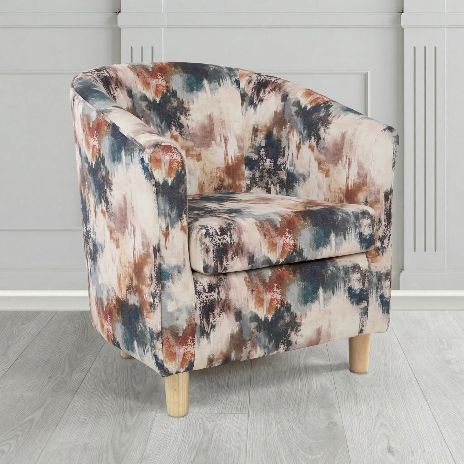 Tuscany Tub Chair in Fryett's Kala Abstract Pattern Fabric