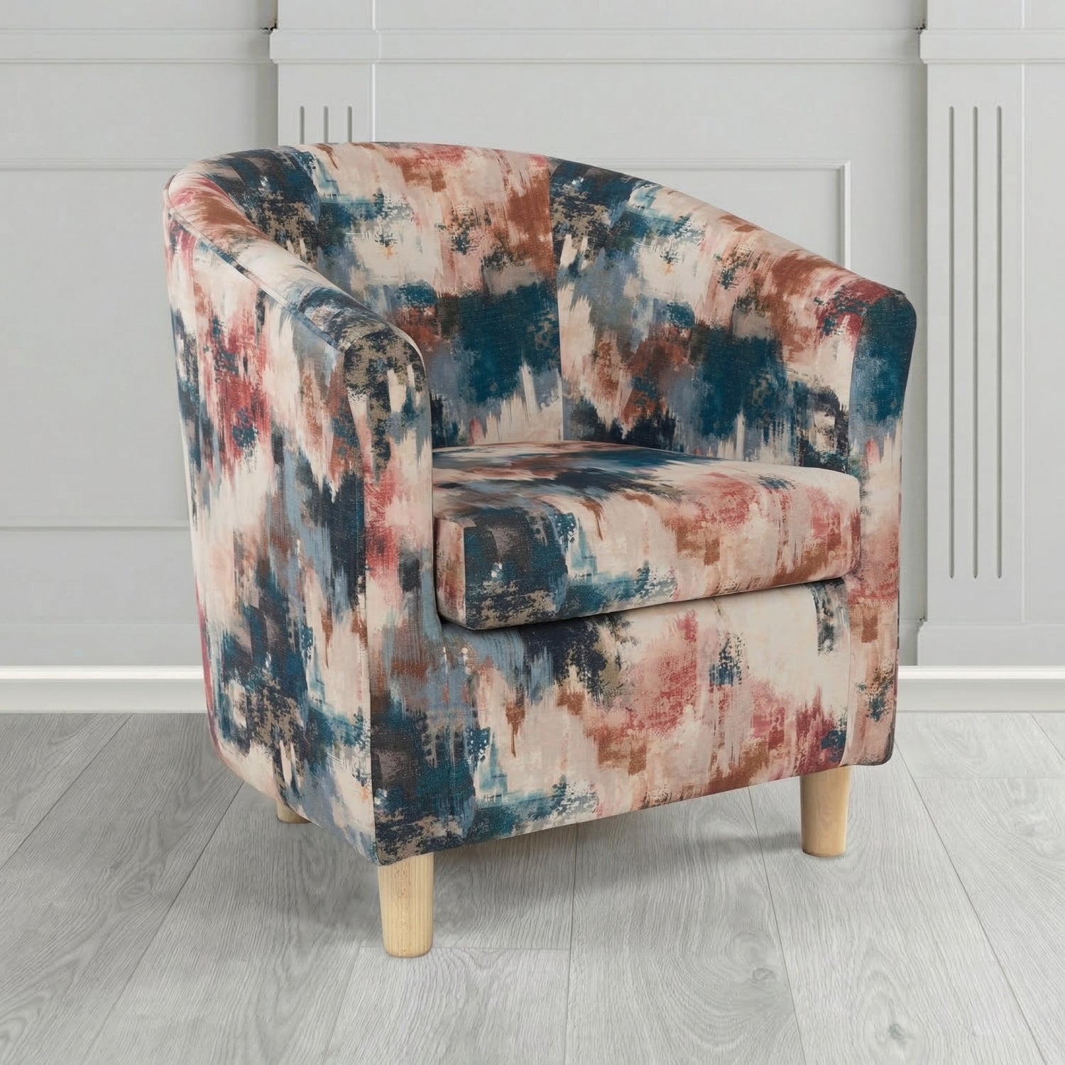 Tuscany Tub Chair in Fryett's Kala Abstract Pattern Fabric