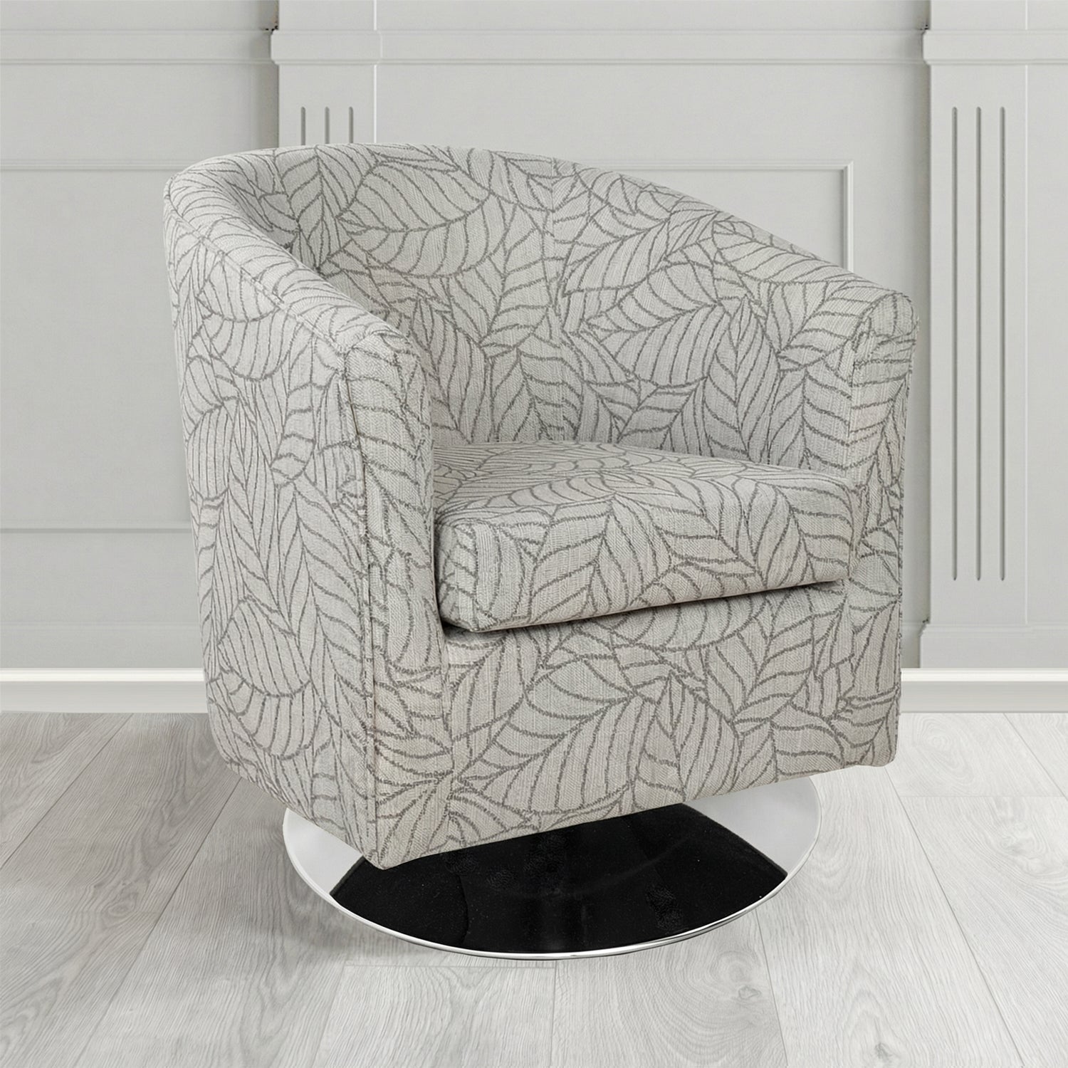 Tuscany Swivel Tub Chair in Fryett's Marlow Floral Pattern Fabric