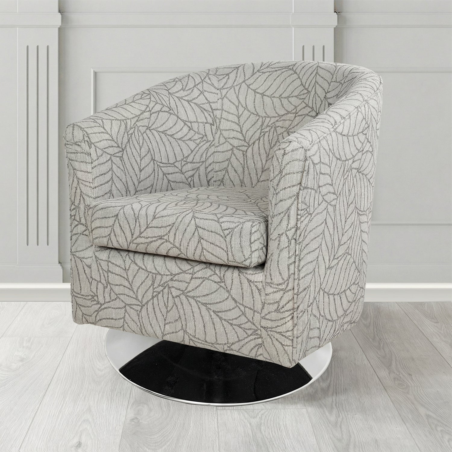 Tuscany Swivel Tub Chair in Fryett's Marlow Floral Pattern Fabric