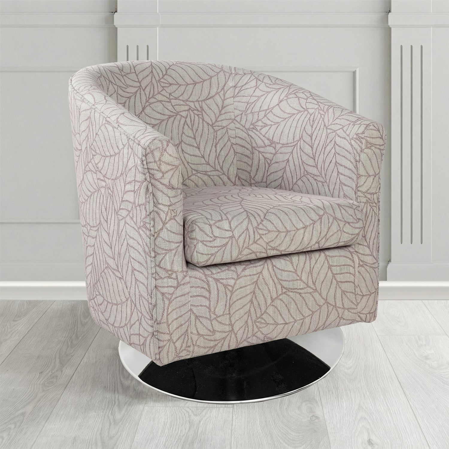 Tuscany Swivel Tub Chair in Fryett's Marlow Floral Pattern Fabric