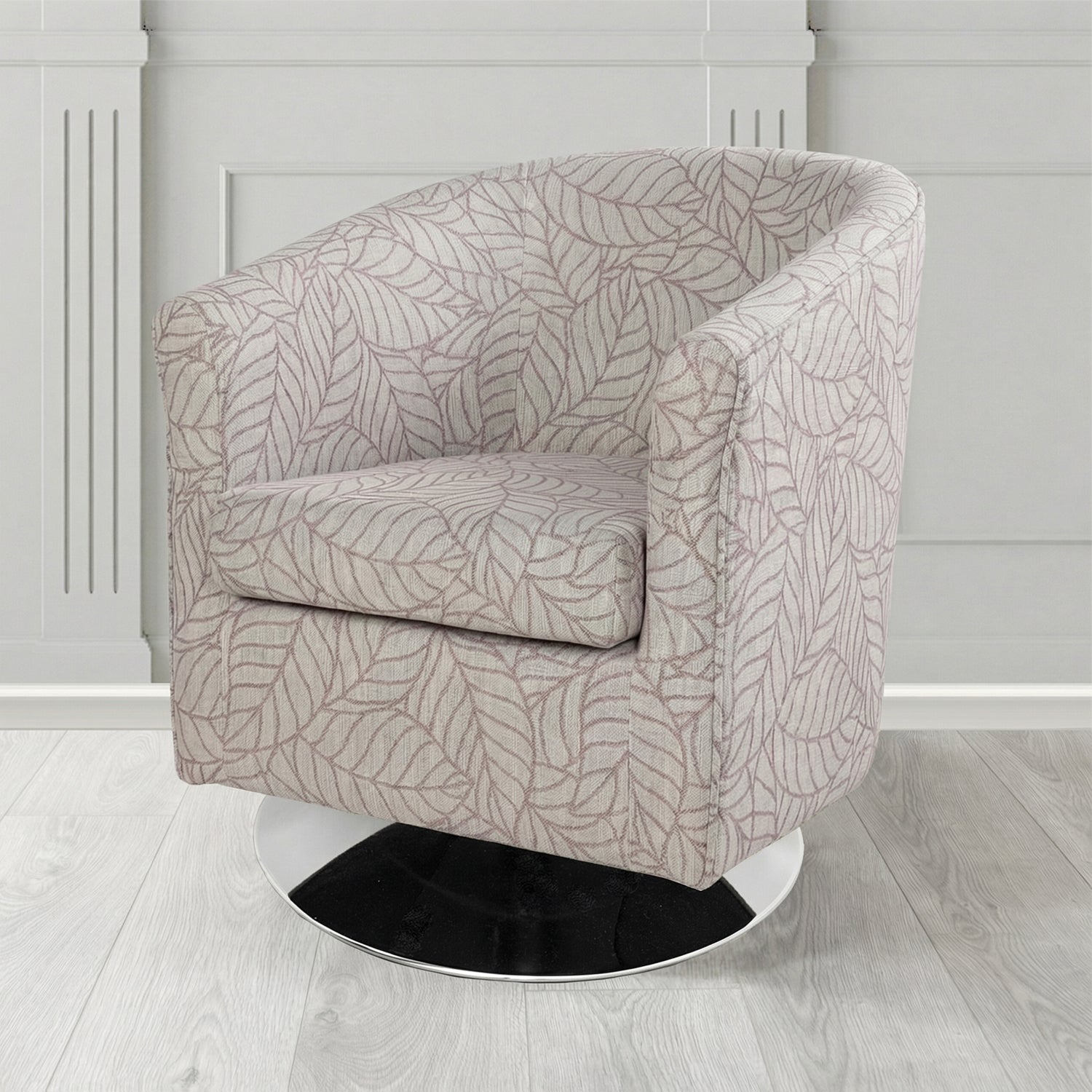 Tuscany Swivel Tub Chair in Fryett's Marlow Floral Pattern Fabric
