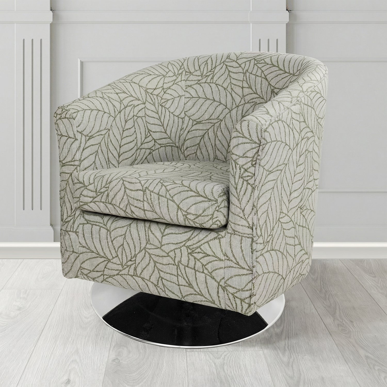 Tuscany Swivel Tub Chair in Fryett's Marlow Floral Pattern Fabric