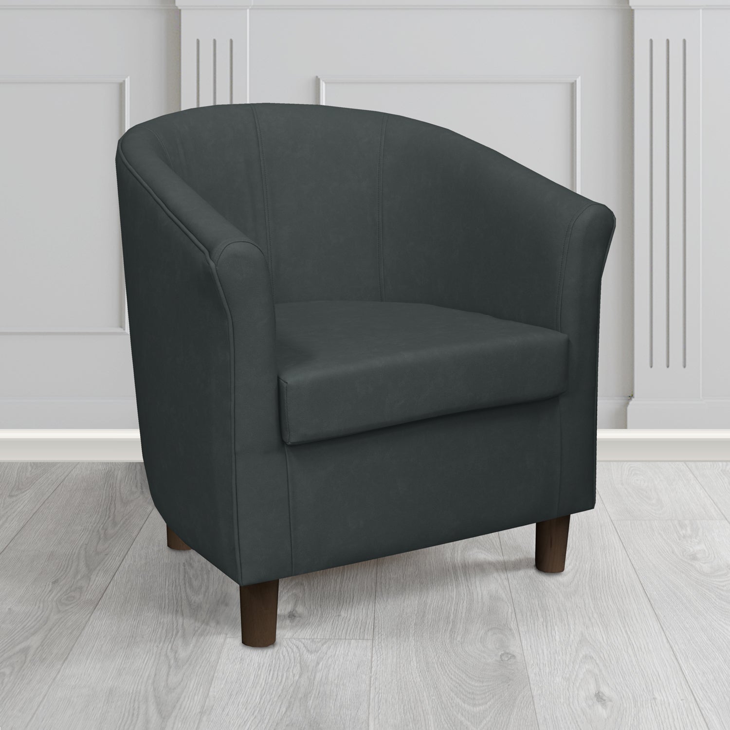 Tuscany Tub Chair in Infiniti Antimicrobial Crib 5 Faux Leather