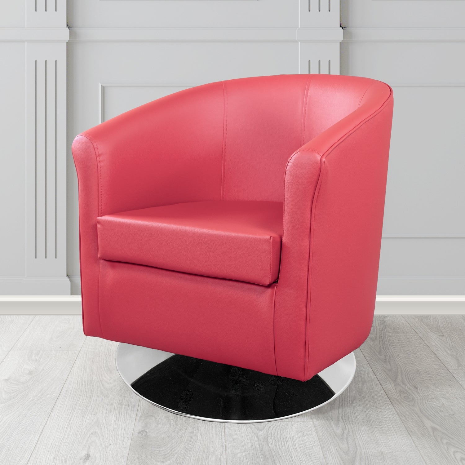 Tuscany Swivel Tub Chair in Just Colour Crib 5 Faux Leather
