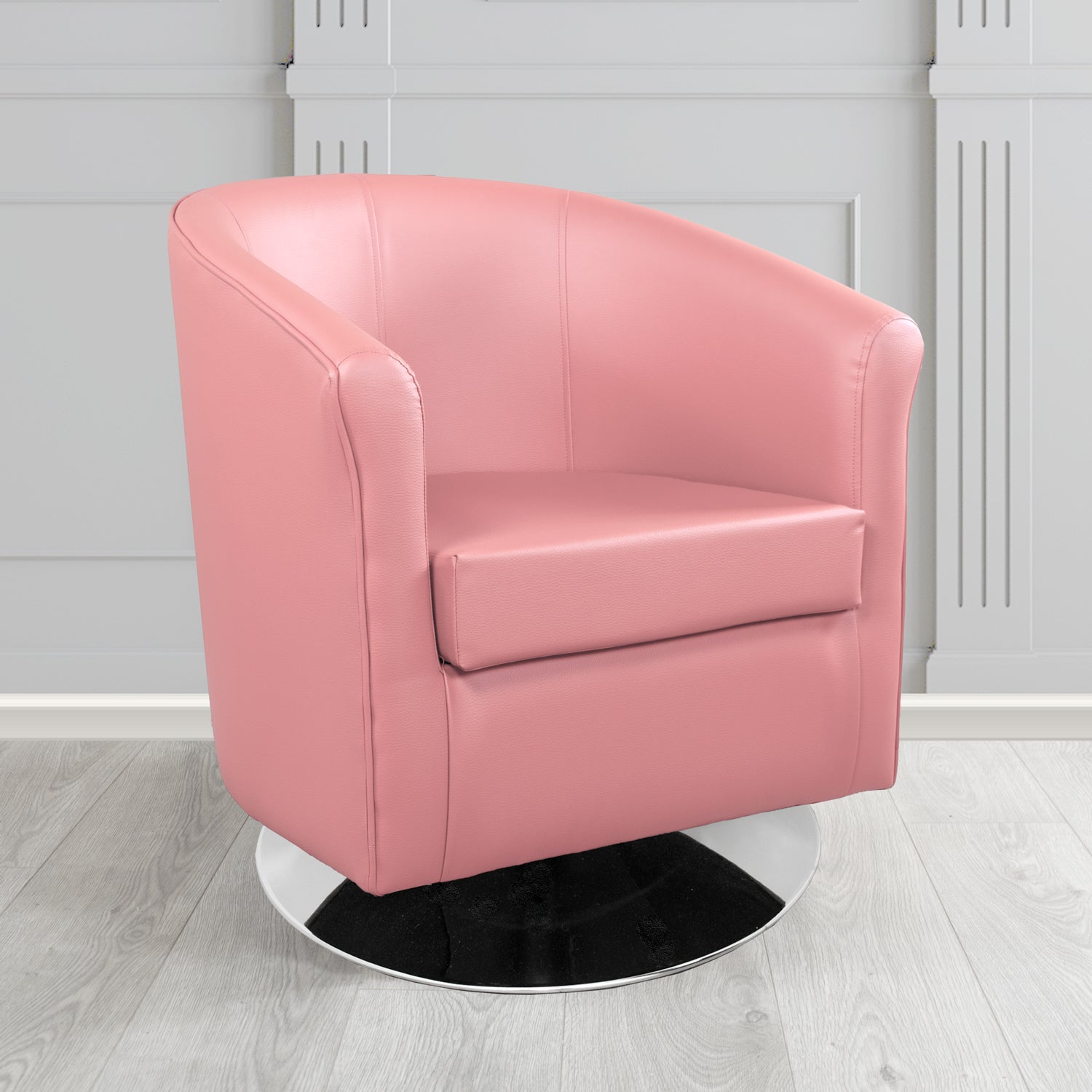 Tuscany Swivel Tub Chair in Just Colour Crib 5 Faux Leather