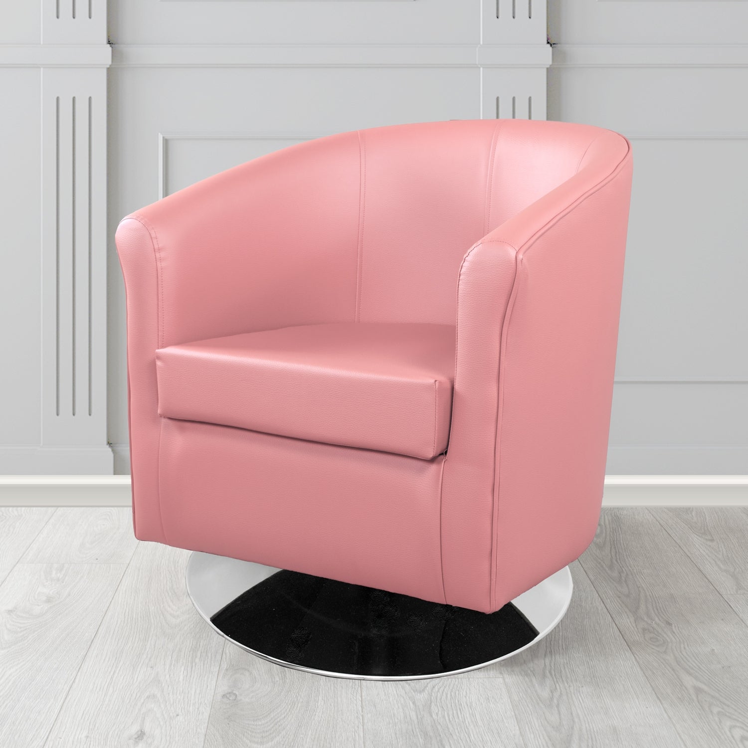 Tuscany Swivel Tub Chair in Just Colour Crib 5 Faux Leather