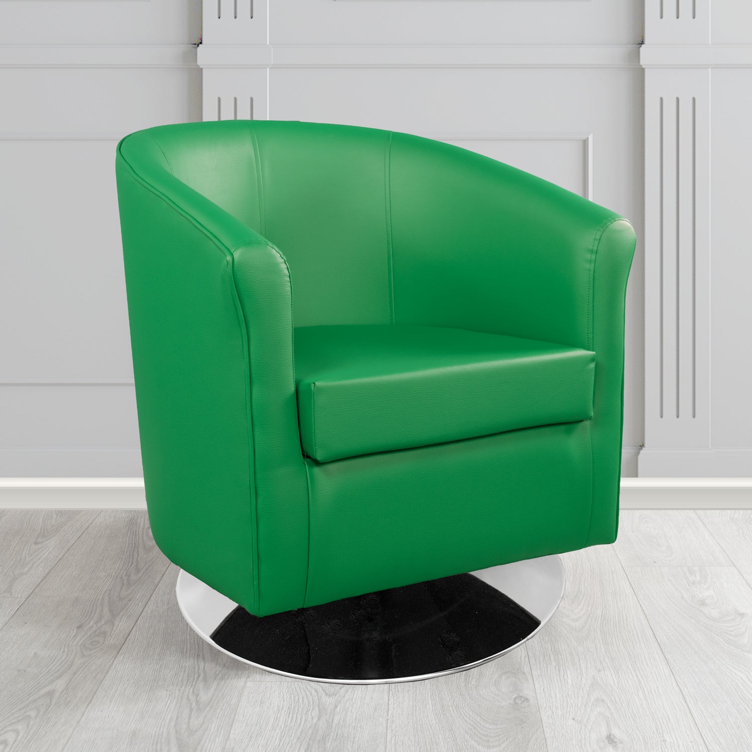 Tuscany Swivel Tub Chair in Just Colour Crib 5 Faux Leather