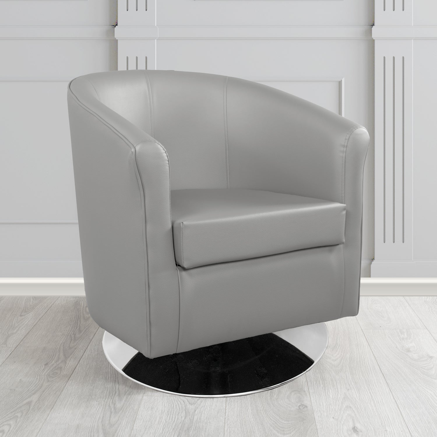 Tuscany Swivel Tub Chair in Just Colour Crib 5 Faux Leather