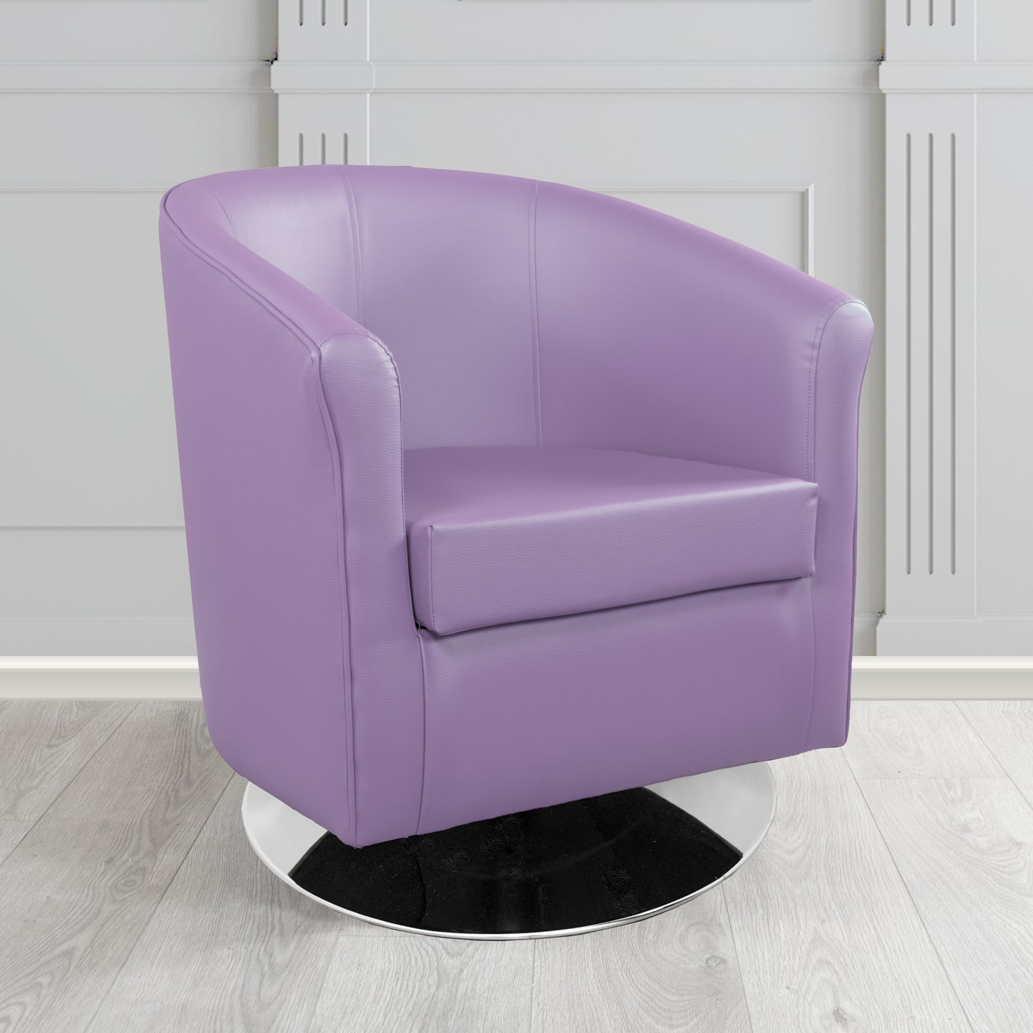 Tuscany Swivel Tub Chair in Just Colour Crib 5 Faux Leather