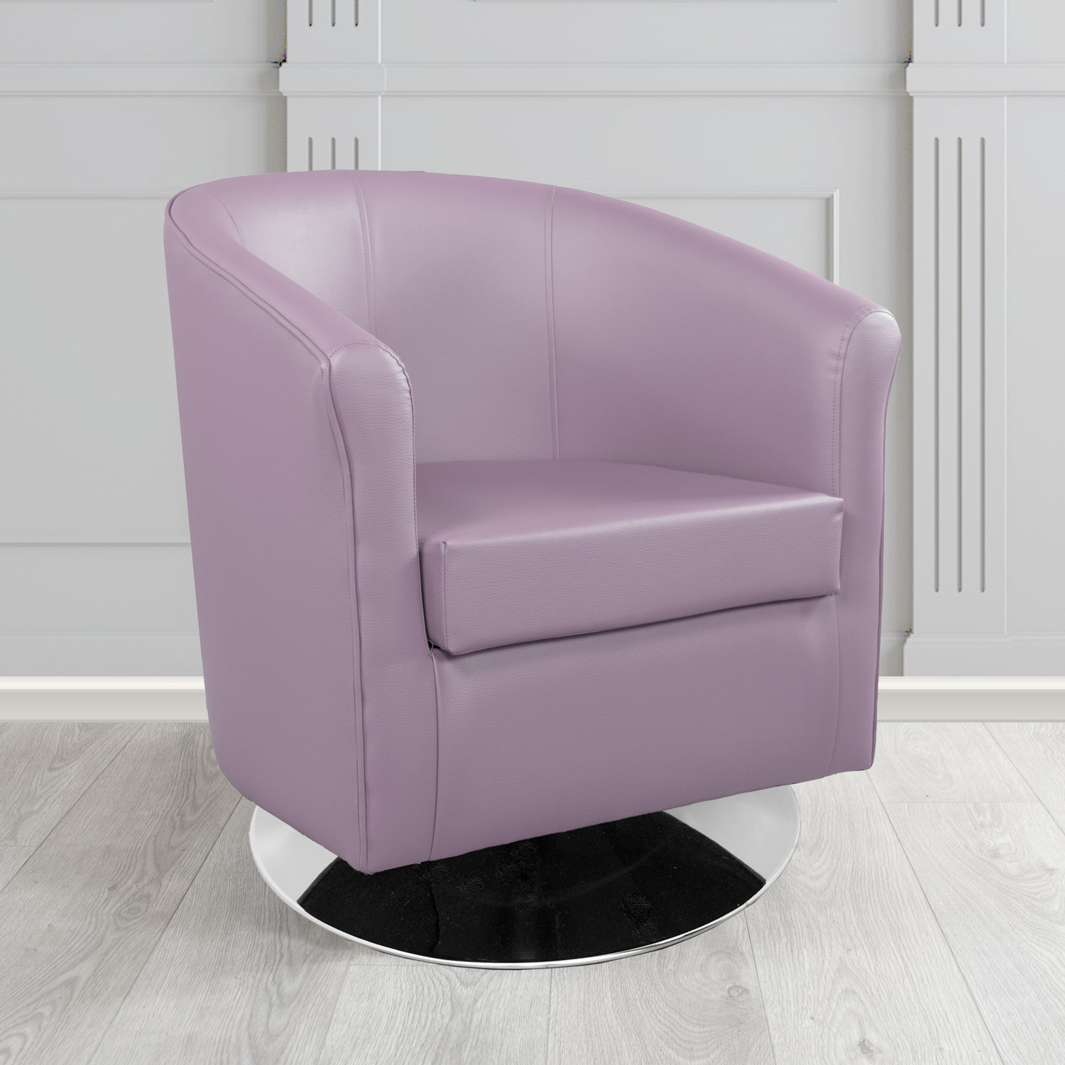 Tuscany Swivel Tub Chair in Just Colour Crib 5 Faux Leather