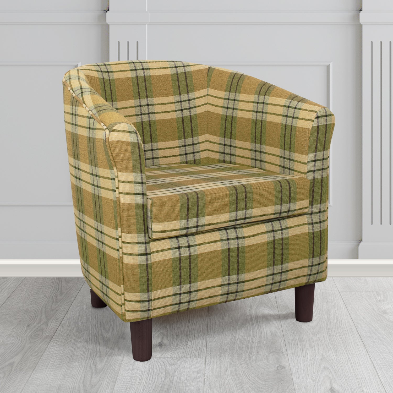 Tuscany Kintyre Pampas Tartan Crib 5 Fabric Tub Chair - The Tub Chair Shop