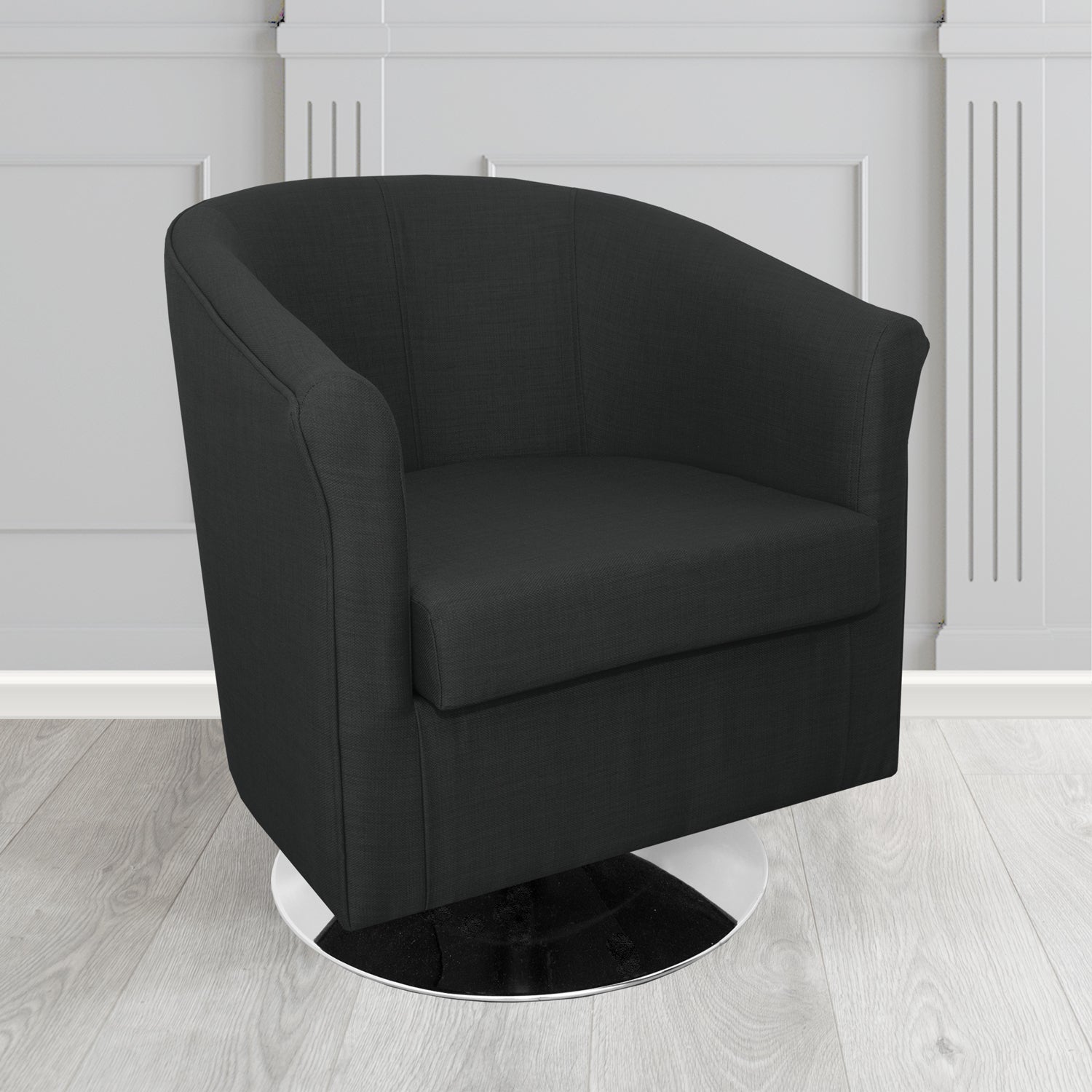 Tuscany Swivel Tub Chair in Agua Fabrics Linetta Contract Crib 5 Fabric - Antimicrobial & Waterproof