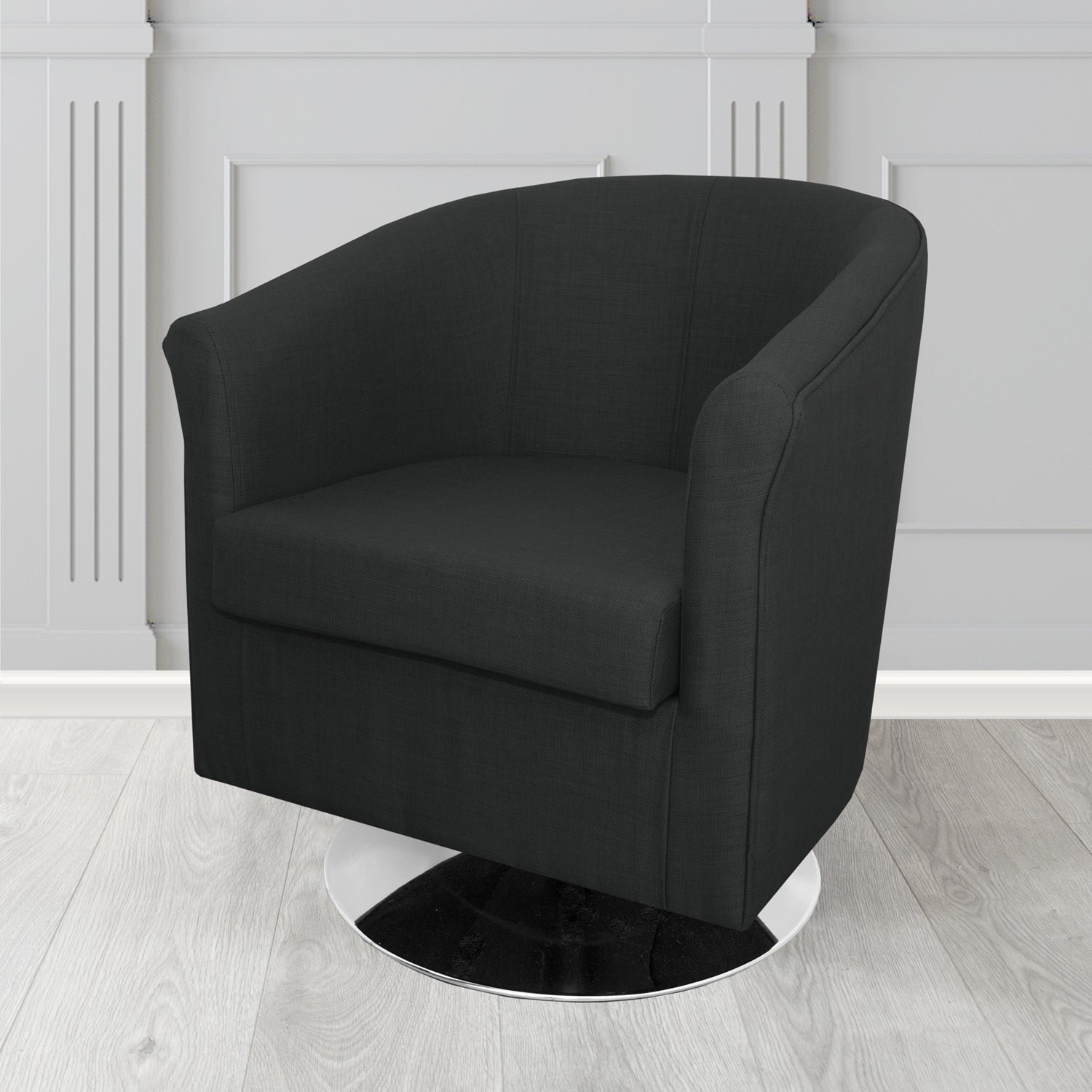 Tuscany Swivel Tub Chair in Agua Fabrics Linetta Contract Crib 5 Fabric - Antimicrobial & Waterproof