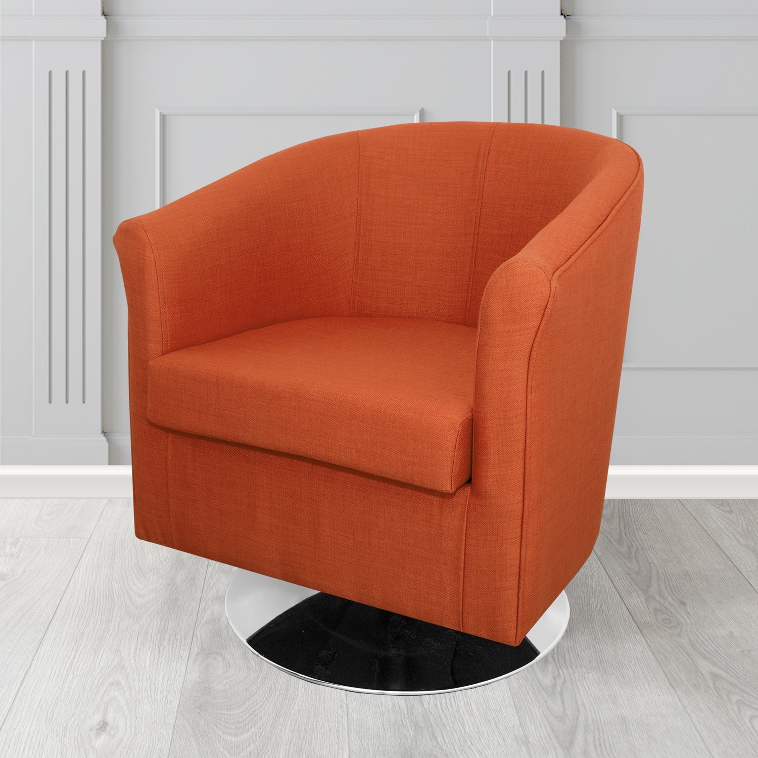 Tuscany Swivel Tub Chair in Agua Fabrics Linetta Contract Crib 5 Fabric - Antimicrobial & Waterproof