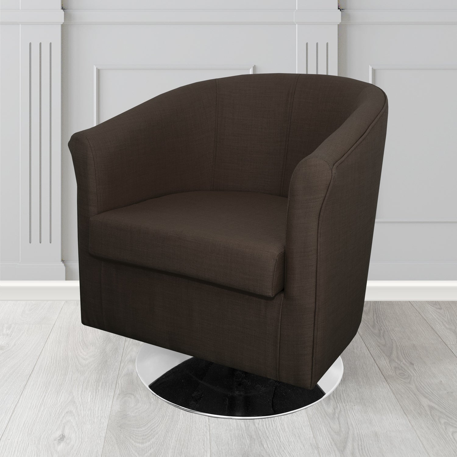 Tuscany Swivel Tub Chair in Agua Fabrics Linetta Contract Crib 5 Fabric - Antimicrobial & Waterproof