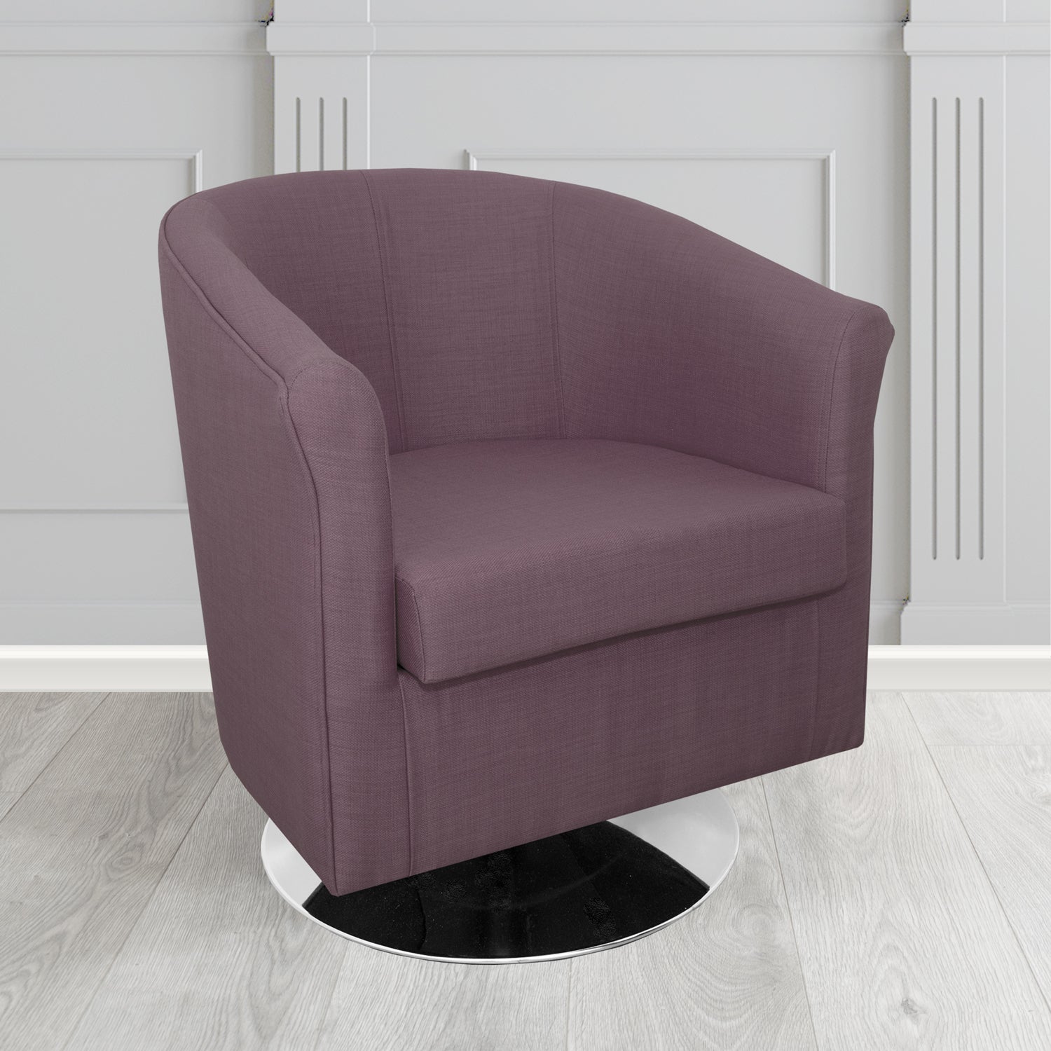 Tuscany Swivel Tub Chair in Agua Fabrics Linetta Contract Crib 5 Fabric - Antimicrobial & Waterproof