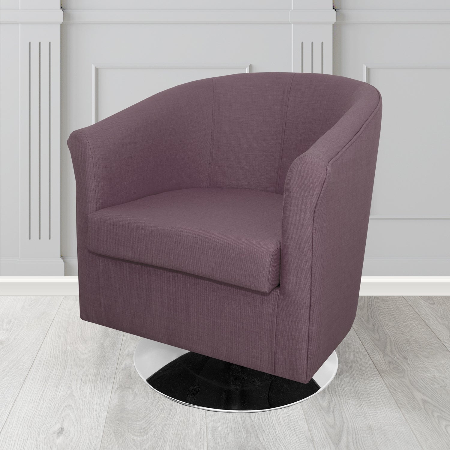 Tuscany Swivel Tub Chair in Agua Fabrics Linetta Contract Crib 5 Fabric - Antimicrobial & Waterproof
