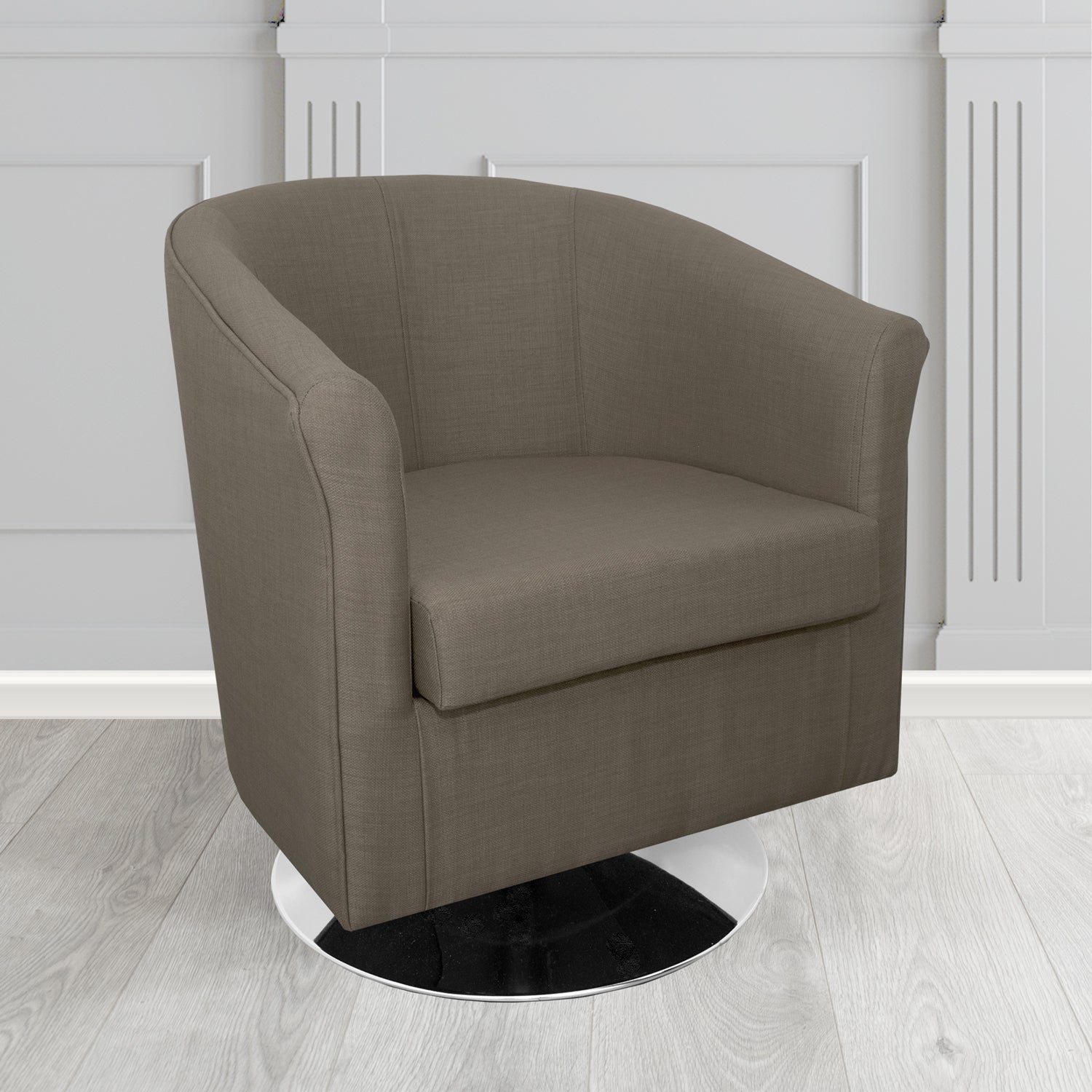 Tuscany Swivel Tub Chair in Agua Fabrics Linetta Contract Crib 5 Fabric - Antimicrobial & Waterproof