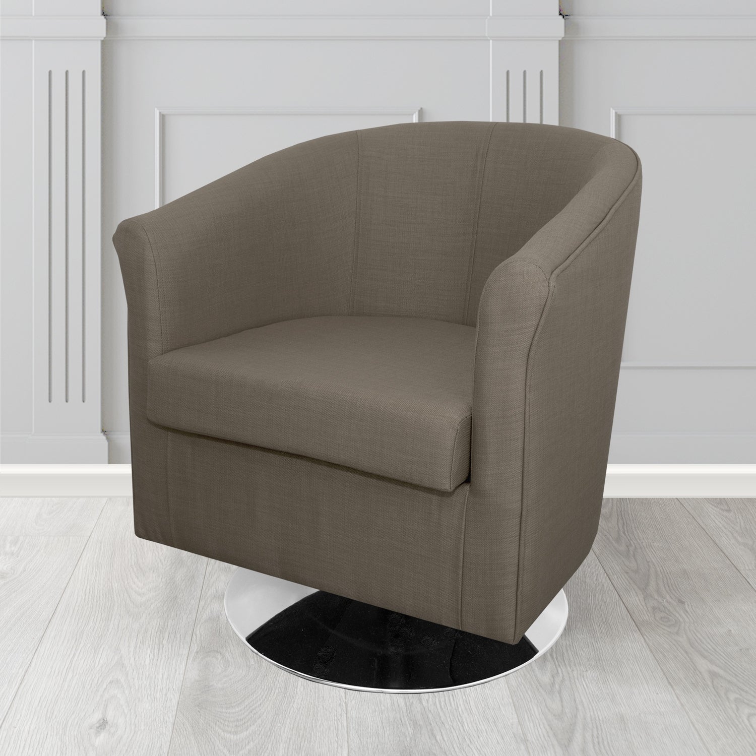 Tuscany Swivel Tub Chair in Agua Fabrics Linetta Contract Crib 5 Fabric - Antimicrobial & Waterproof