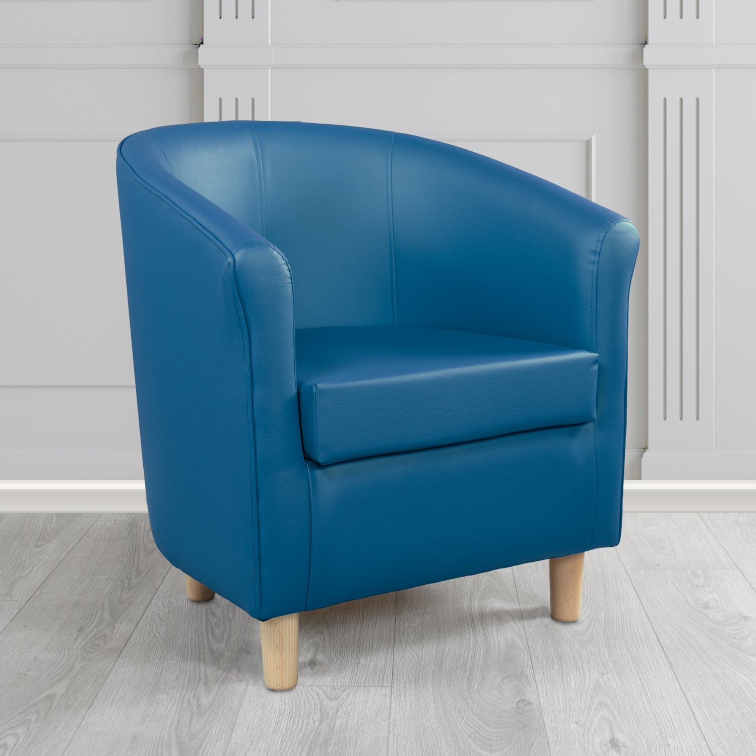 Tuscany Tub Chair in Madrid Royal Faux Leather - The Tub Chair Shop