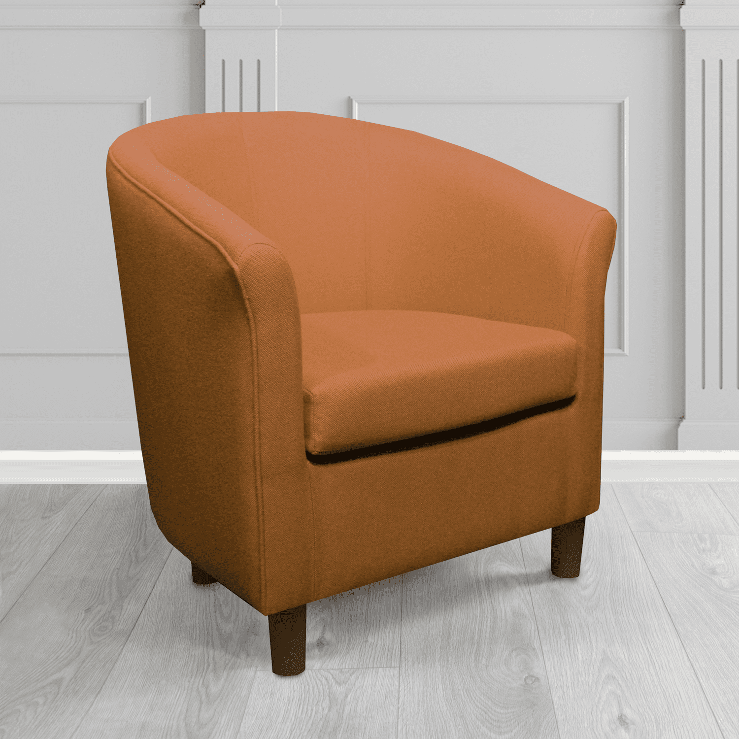 Tuscany Tub Chair in Mainline Plus Marmalade IF142 Crib 5 Fabric - The Tub Chair Shop