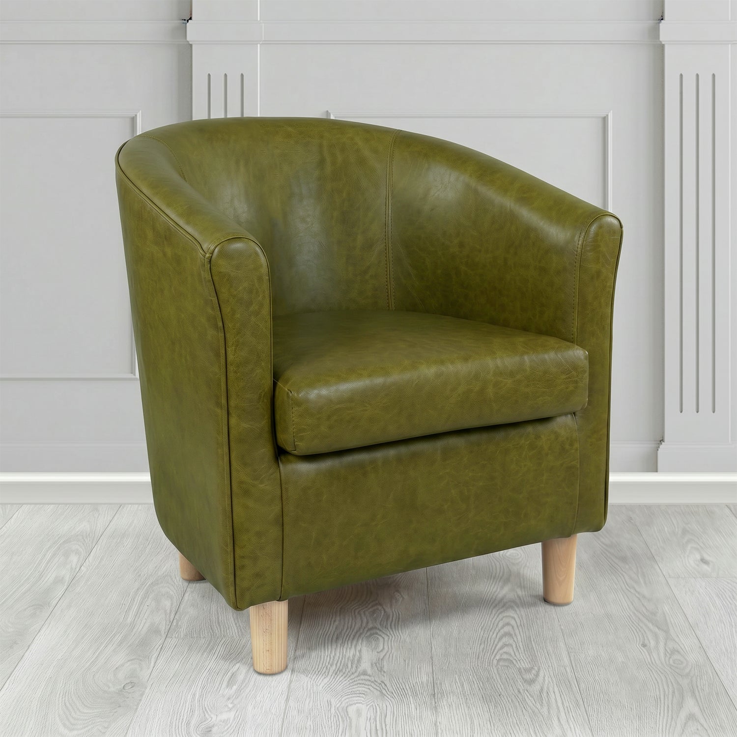 Tuscany Tub Chair in Crest Leather Old English Crib 5 Genuine Leather