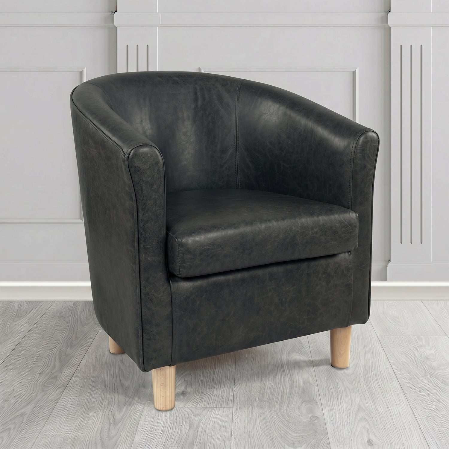 Tuscany Tub Chair in Crest Leather Old English Crib 5 Genuine Leather