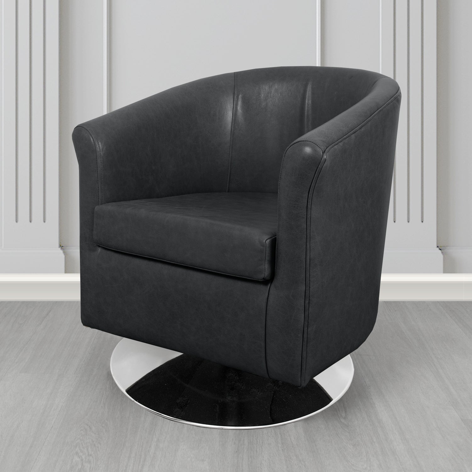 Tuscany Swivel Tub Chair in Crib 5 Old English Genuine Leather
