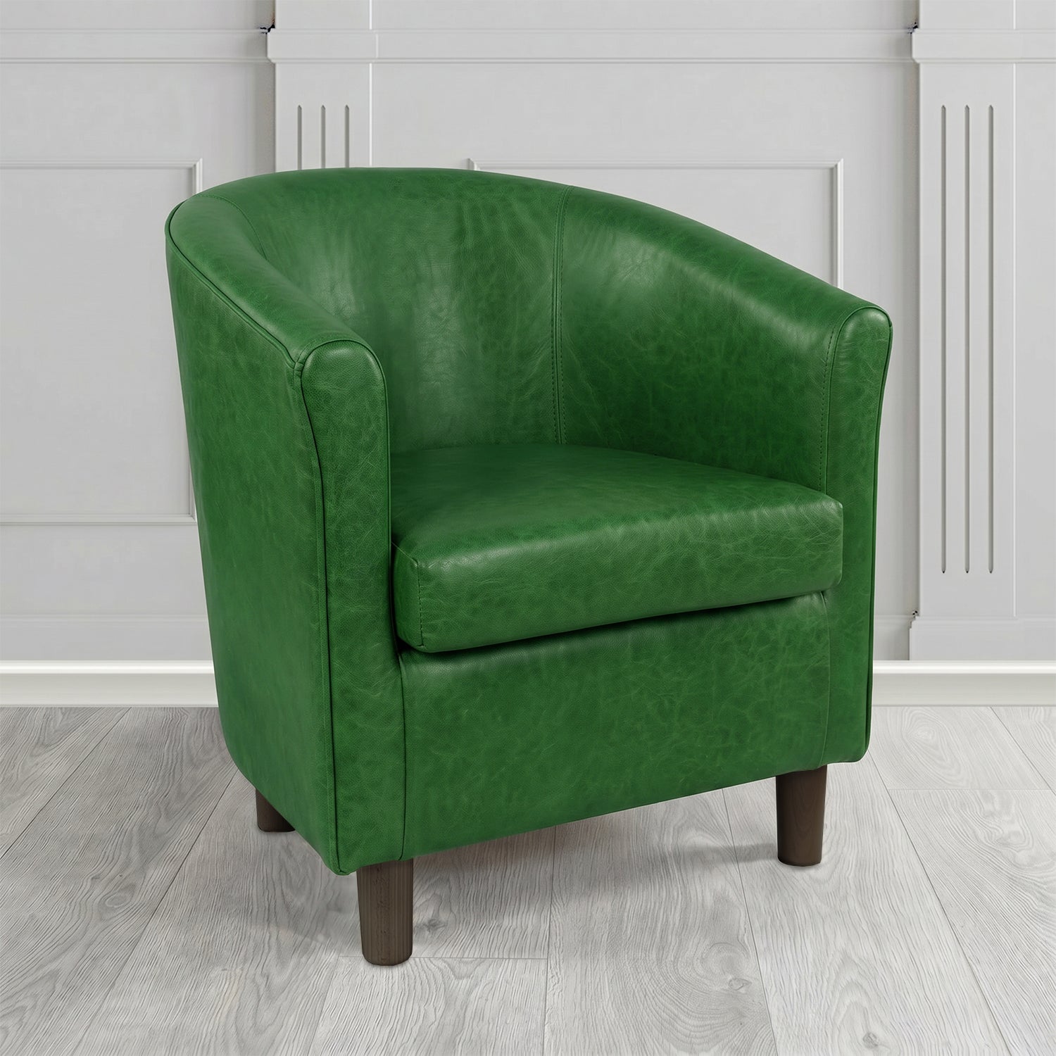 Tuscany Tub Chair in Crest Leather Old English Crib 5 Genuine Leather