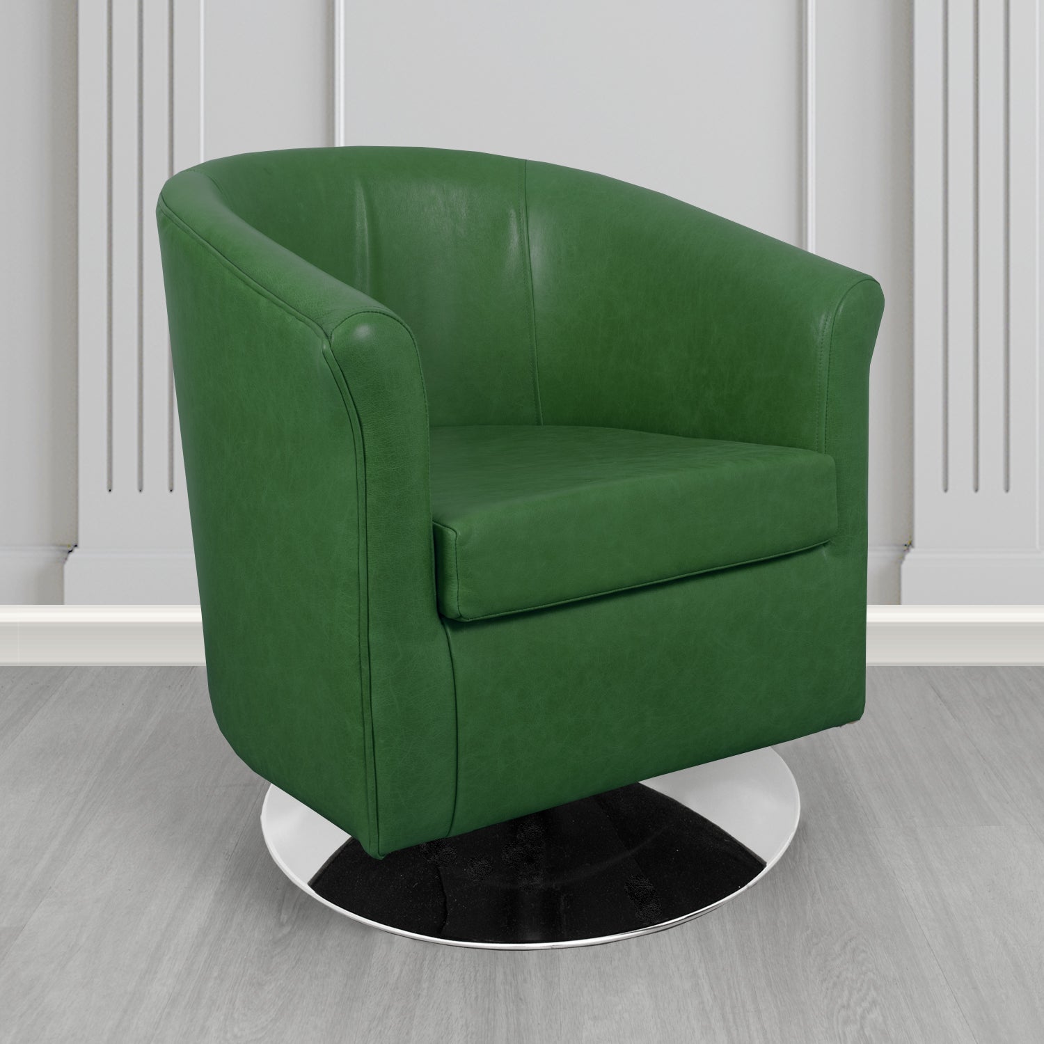 Tuscany Swivel Tub Chair in Crest Leather Old English Crib 5 Genuine Leather