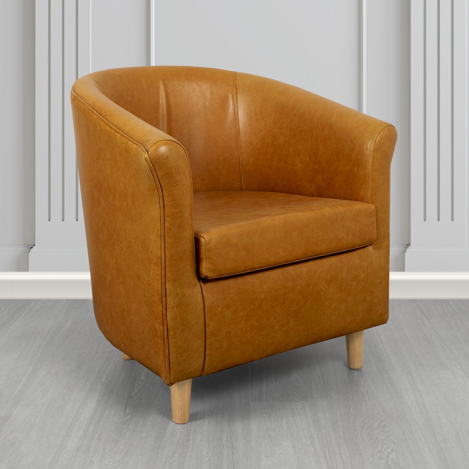 Tuscany Tub Chair in Crest Leather Old English Crib 5 Genuine Leather