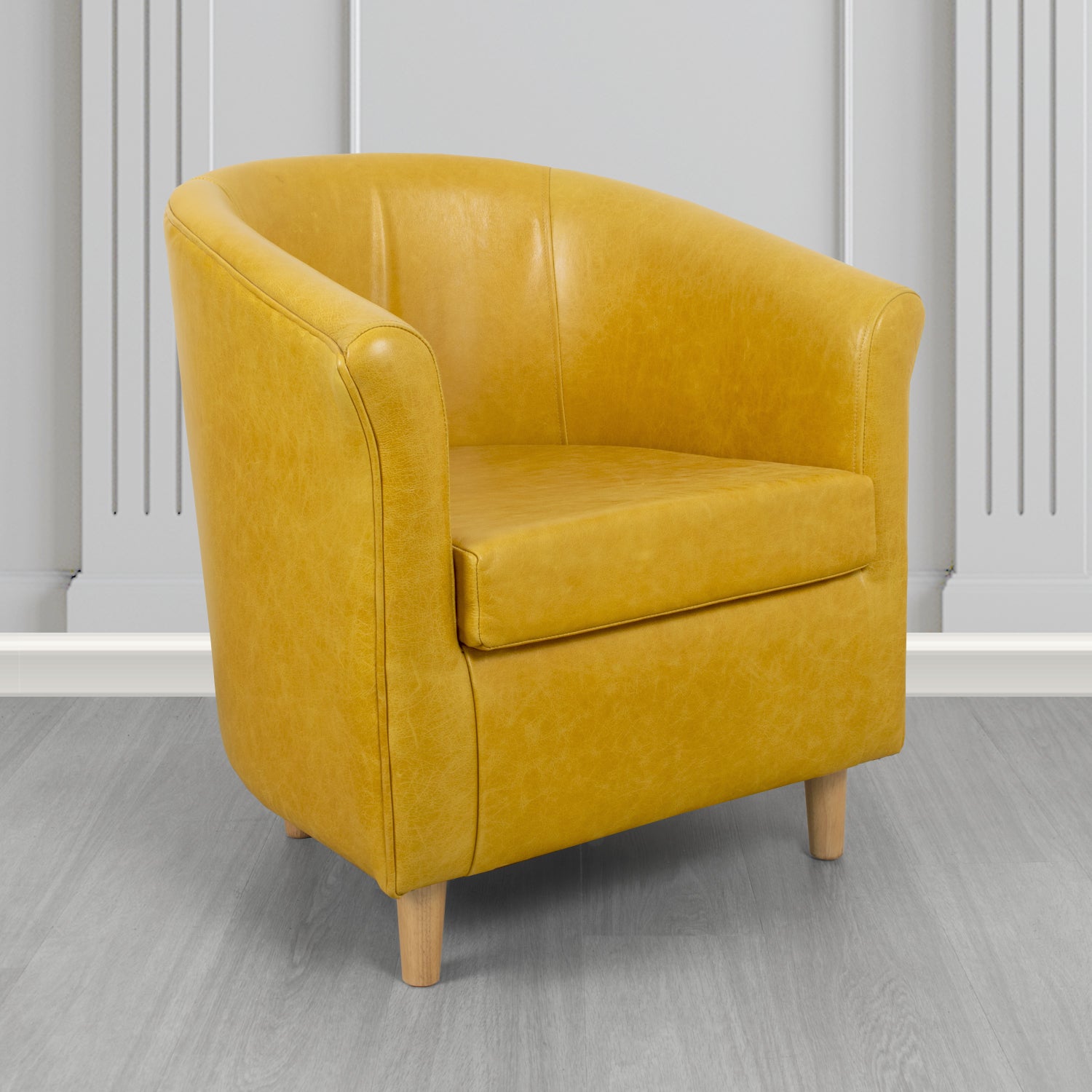 Tuscany Tub Chair in Crest Leather Old English Crib 5 Genuine Leather