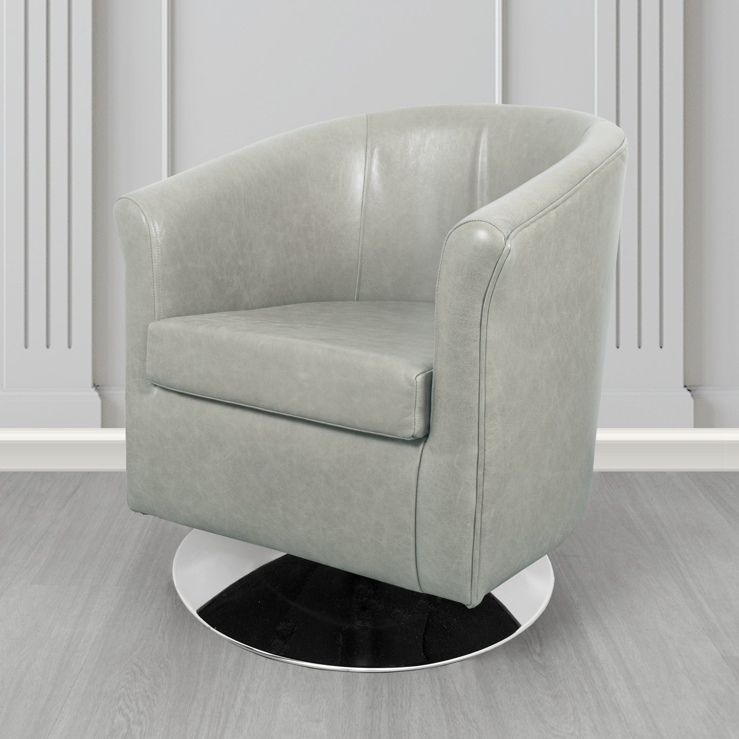 Tuscany Swivel Tub Chair in Crib 5 Old English Genuine Leather