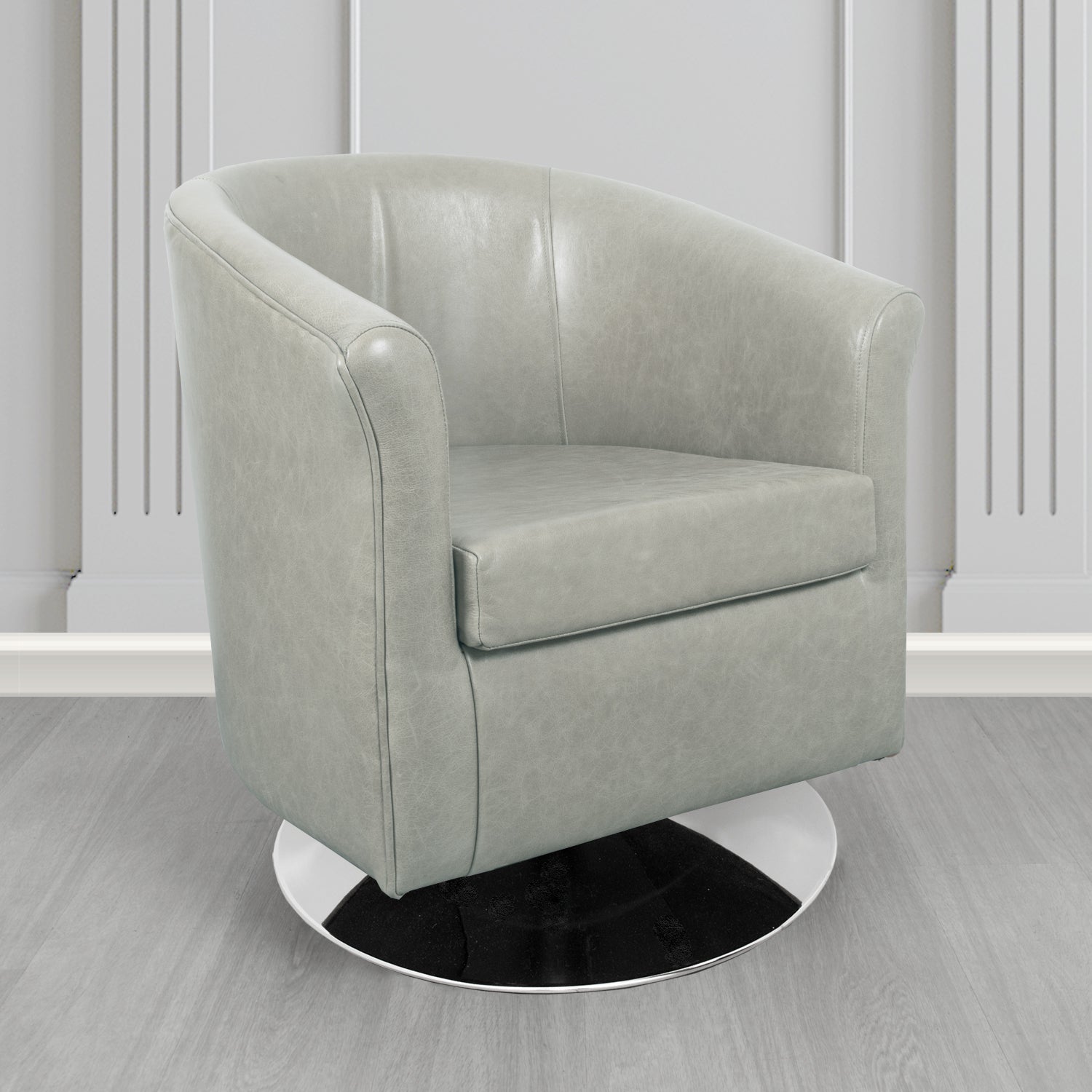 Tuscany Swivel Tub Chair in Crib 5 Old English Genuine Leather